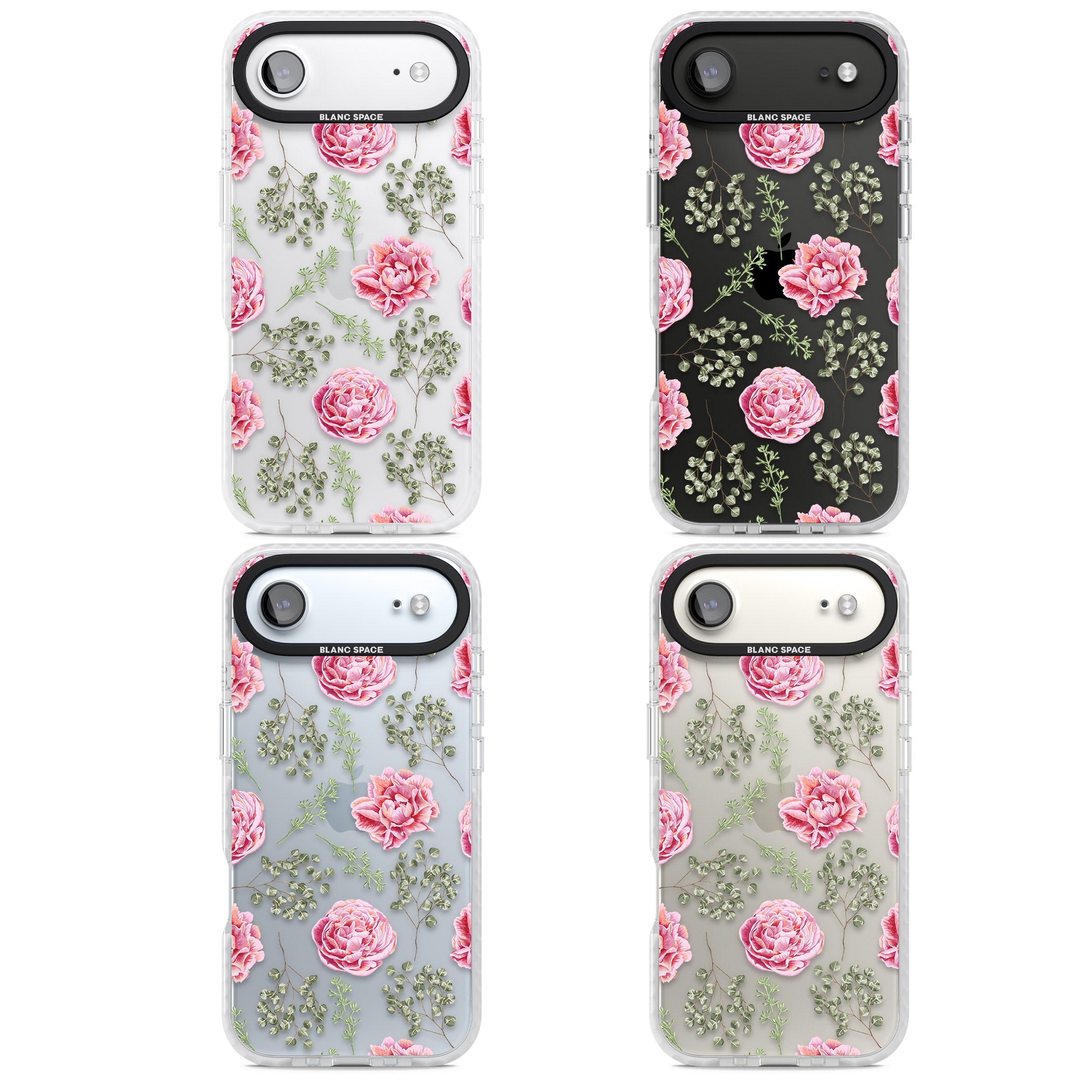 Roses & Eucalyptus Floral iPhone 17 Air Impact Clear Phone Case APT Impact Protection