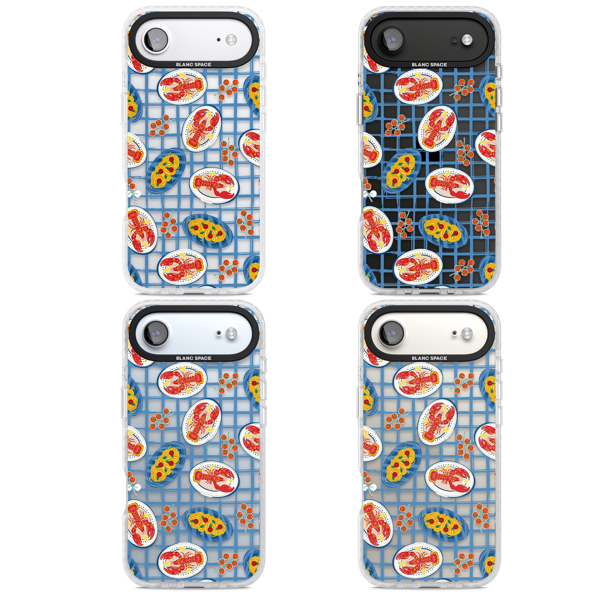 Lobster & Pasta Picnic iPhone 17 Air Impact Clear Phone Case APT Impact Protection