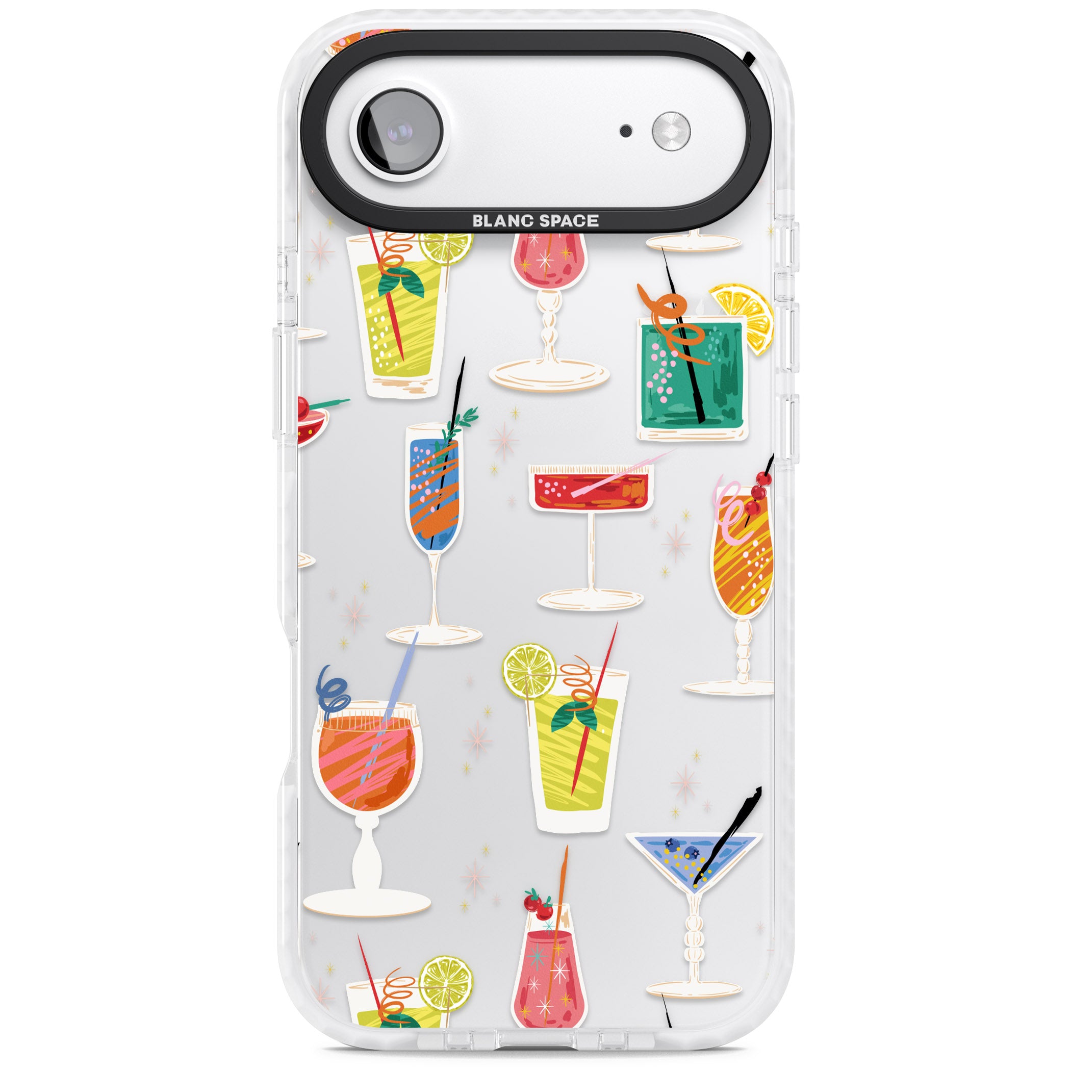 Retro Cocktails iPhone 17 Air Impact Clear Phone Case