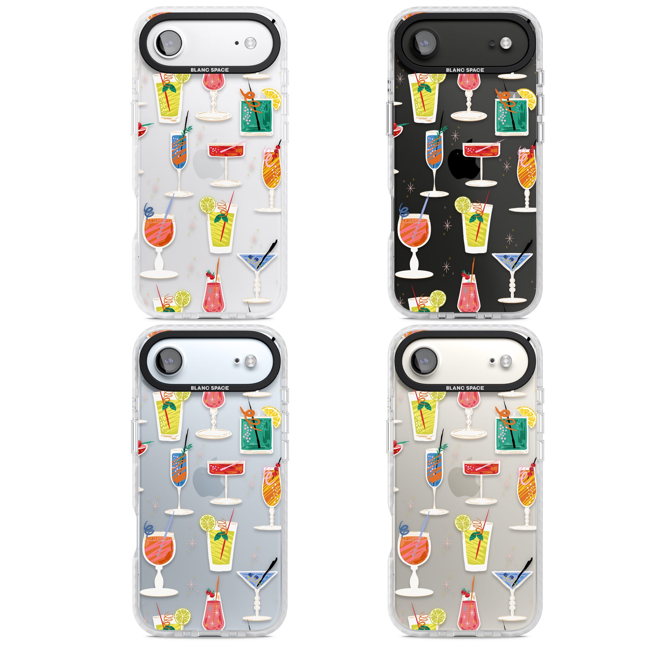 Retro Cocktails iPhone 17 Air Impact Clear Phone Case APT Impact Protection