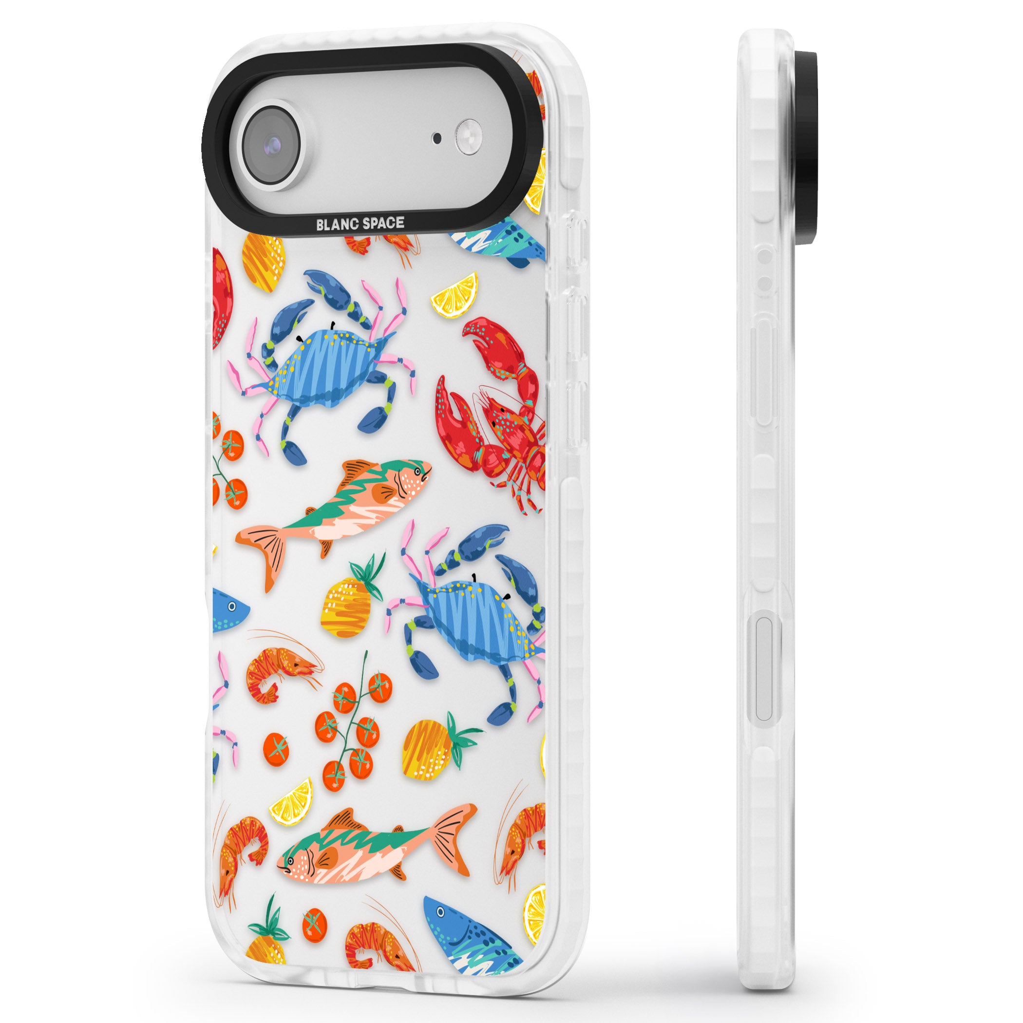 Vibrant Sealife iPhone 17 Air Impact Clear Phone Case Side Profile