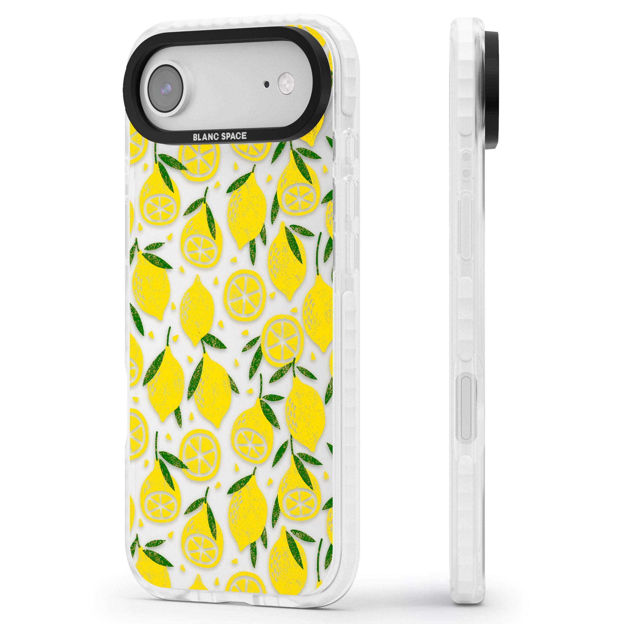 Lemon Delight iPhone 17 Air Impact Clear Phone Case Side Profile