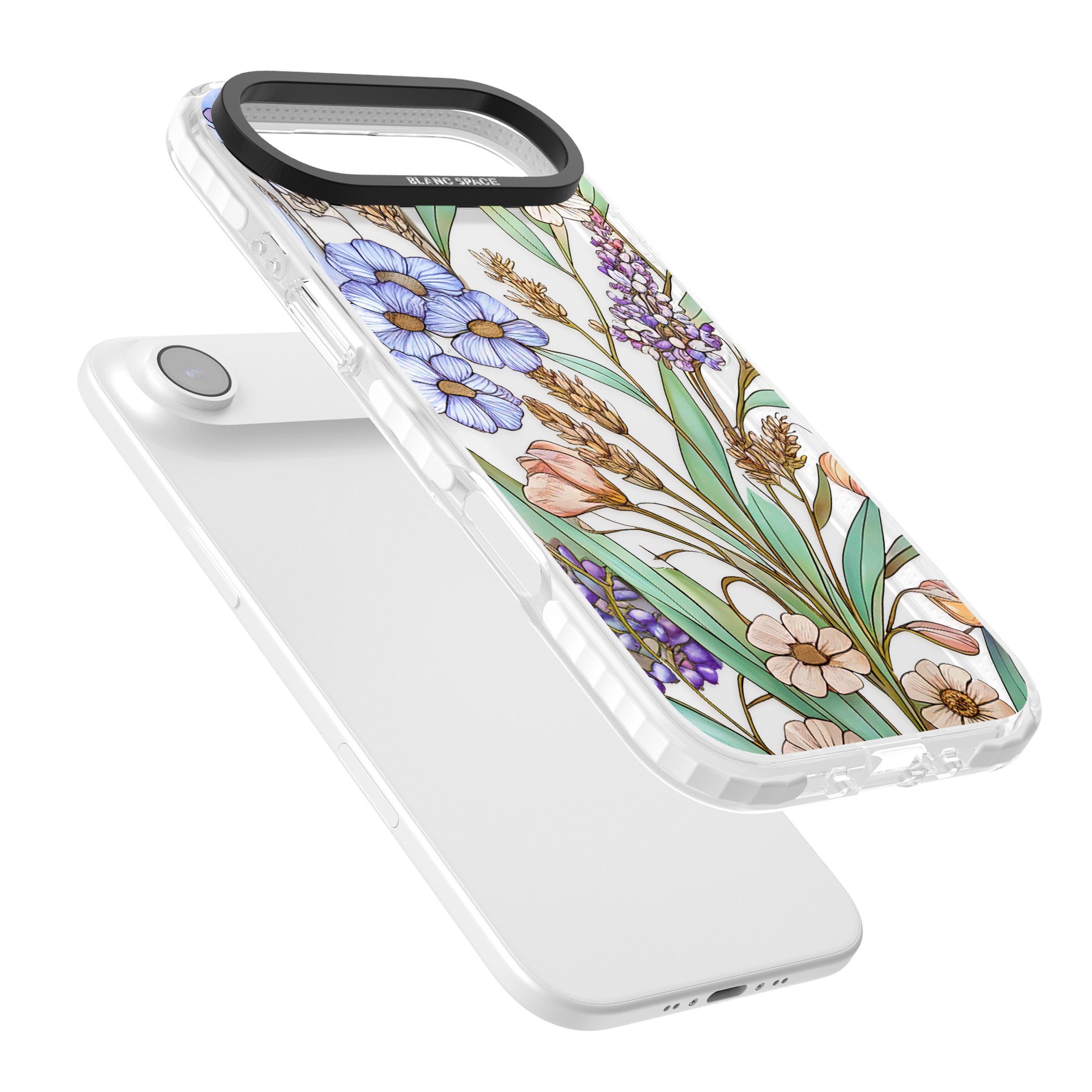 Glass Lavenders & Daisies iPhone 17 Air Impact Clear Phone Case Colours