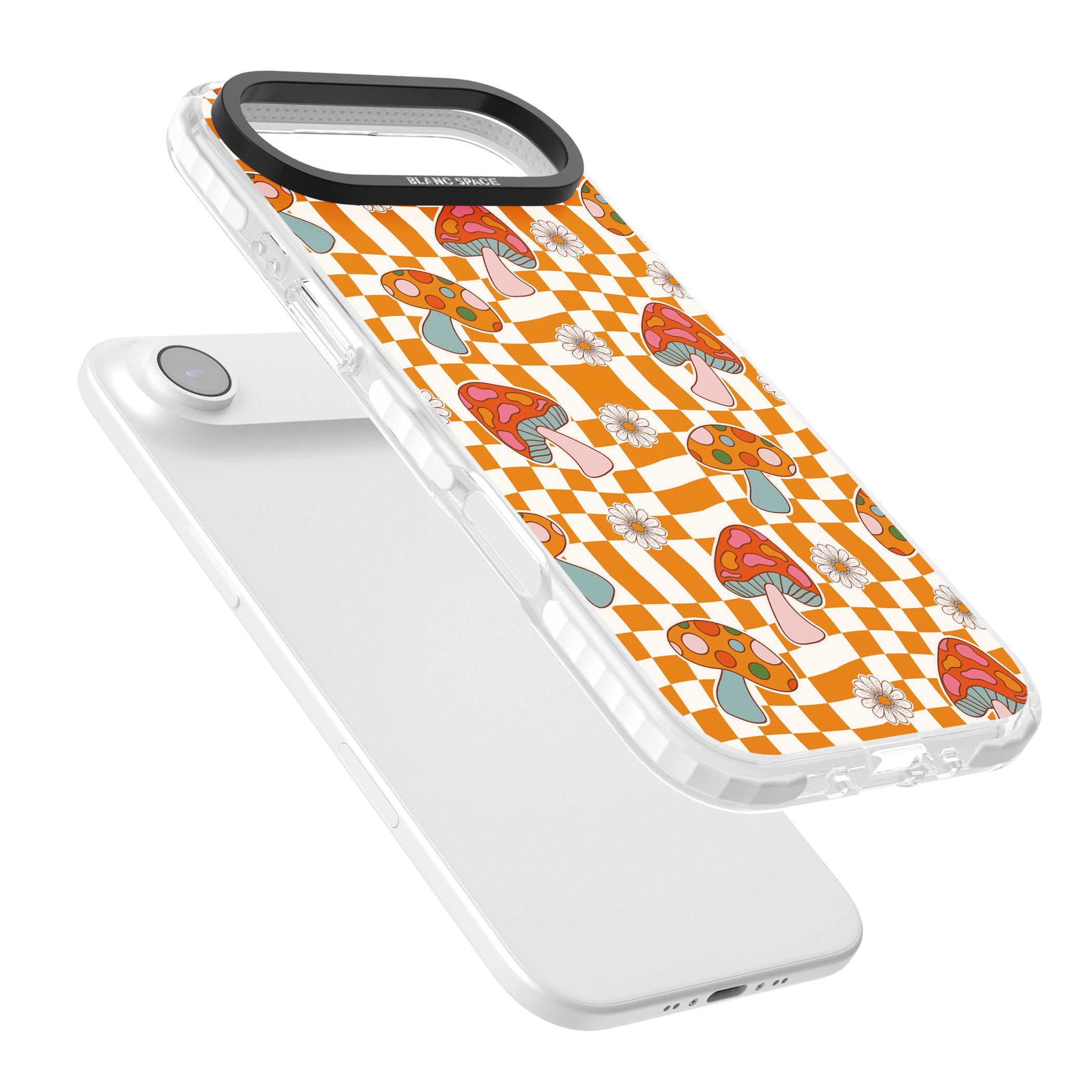 Wavy Checked Shrooms iPhone 17 Air Impact Clear Phone Case Colours