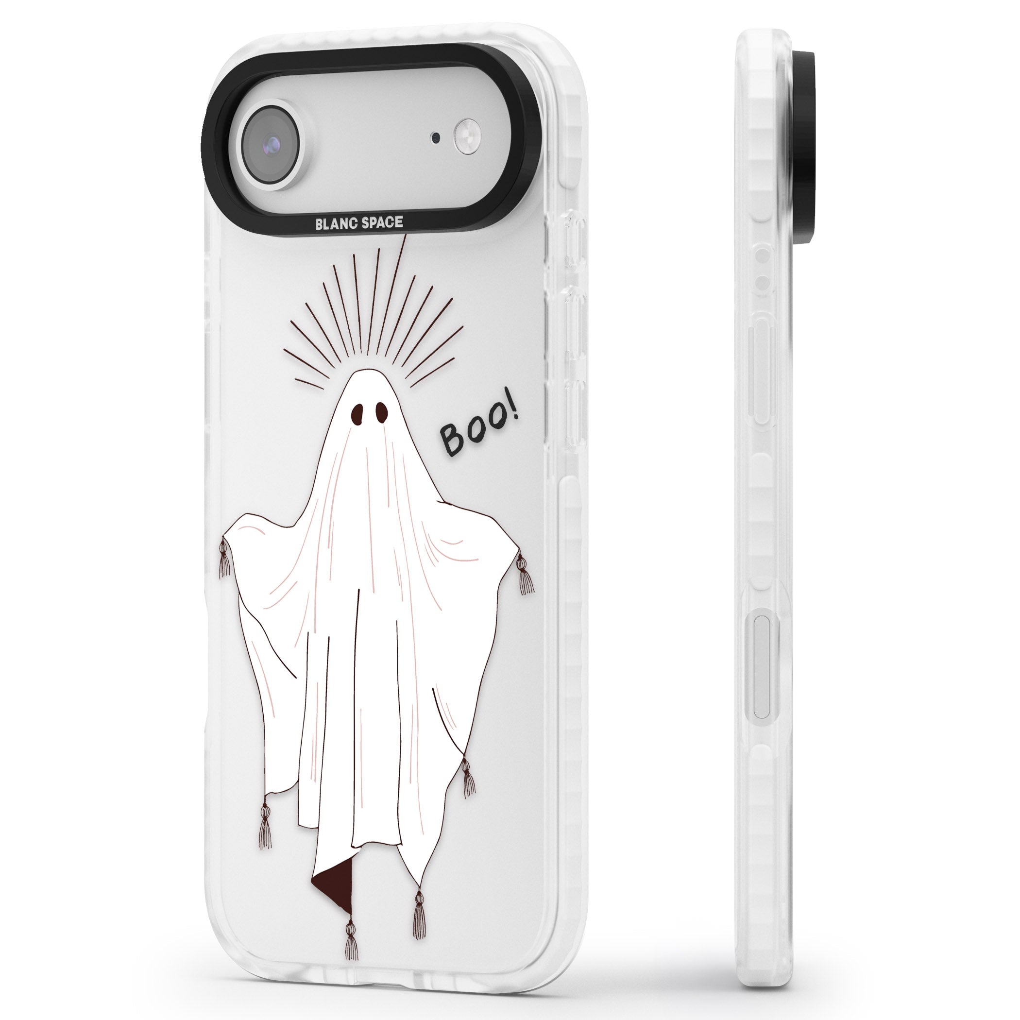 Boo! iPhone 17 Air Impact Clear Phone Case Side Profile