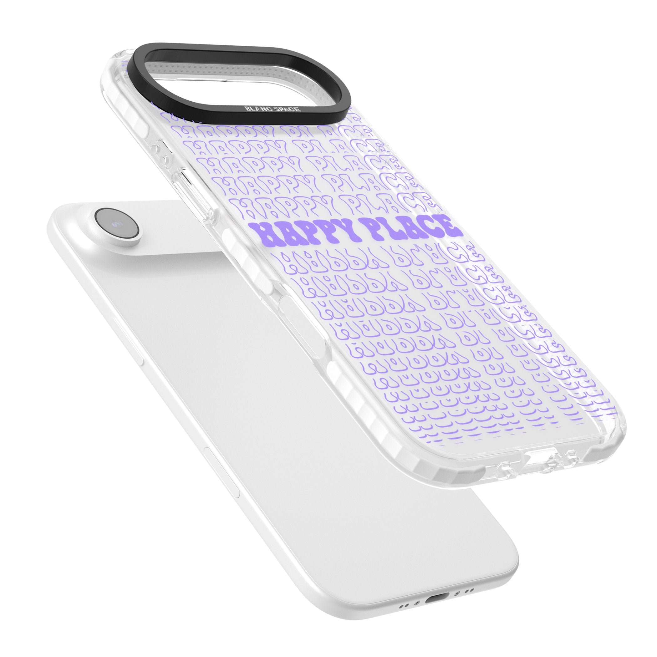 Happy Place (Purple) iPhone 17 Air Impact Clear Phone Case Colours