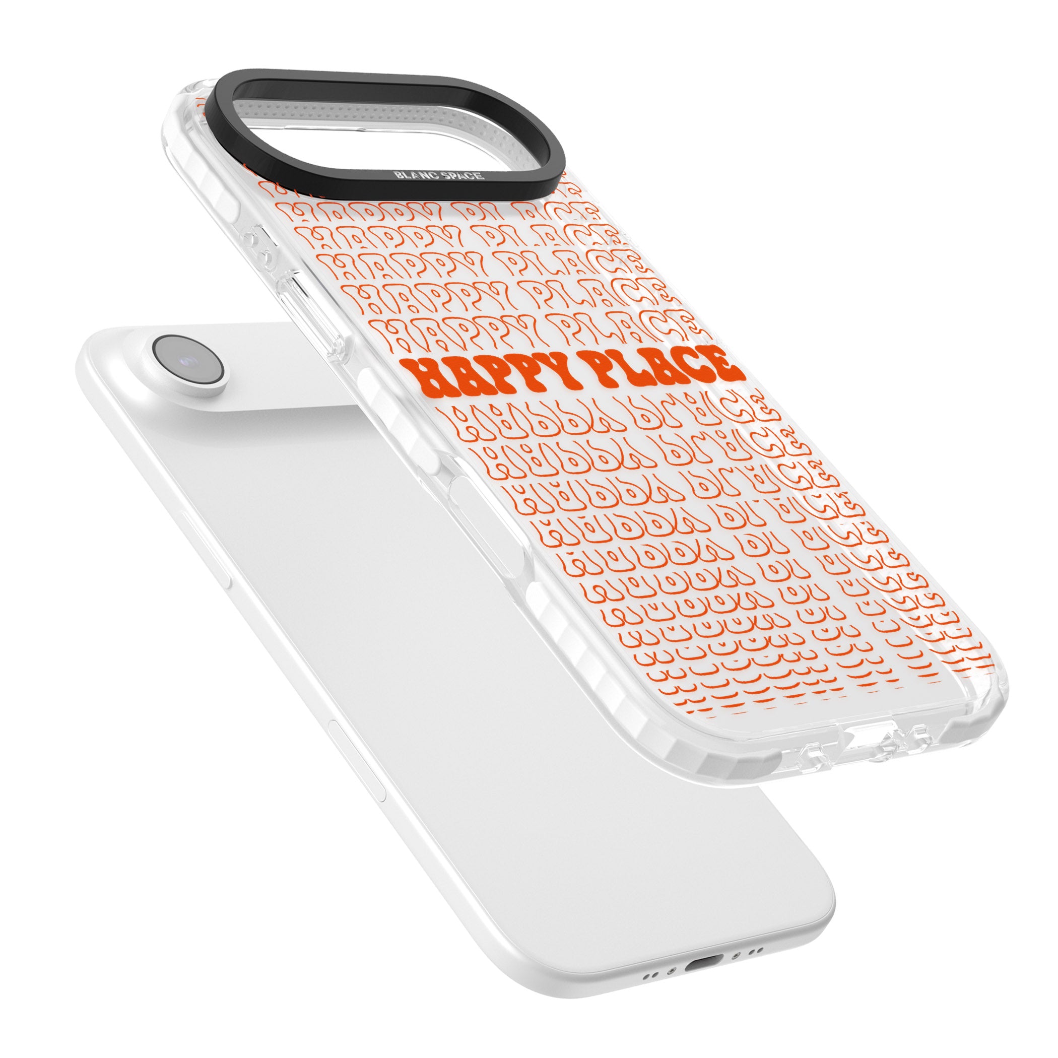 Happy Place (Orange) iPhone 17 Air Impact Clear Phone Case Colours