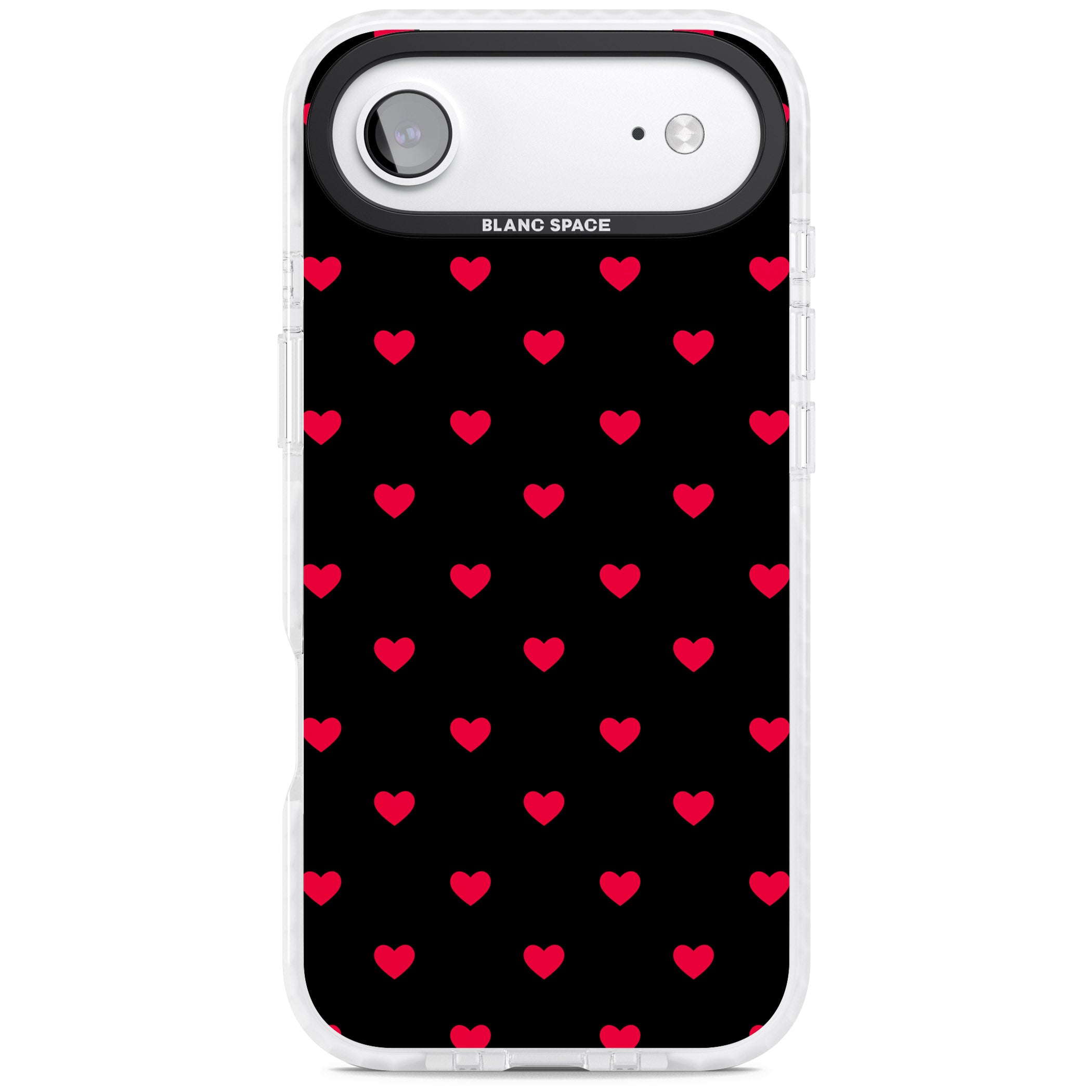 Small Heart Pattern: Red & iPhone 17 Air Impact Clear Phone Case