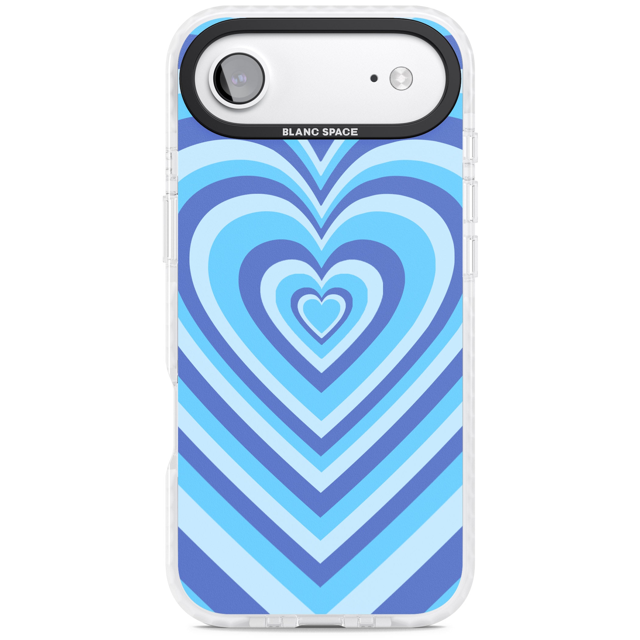 Blue Heart Illusion iPhone 17 Air Impact Clear Phone Case