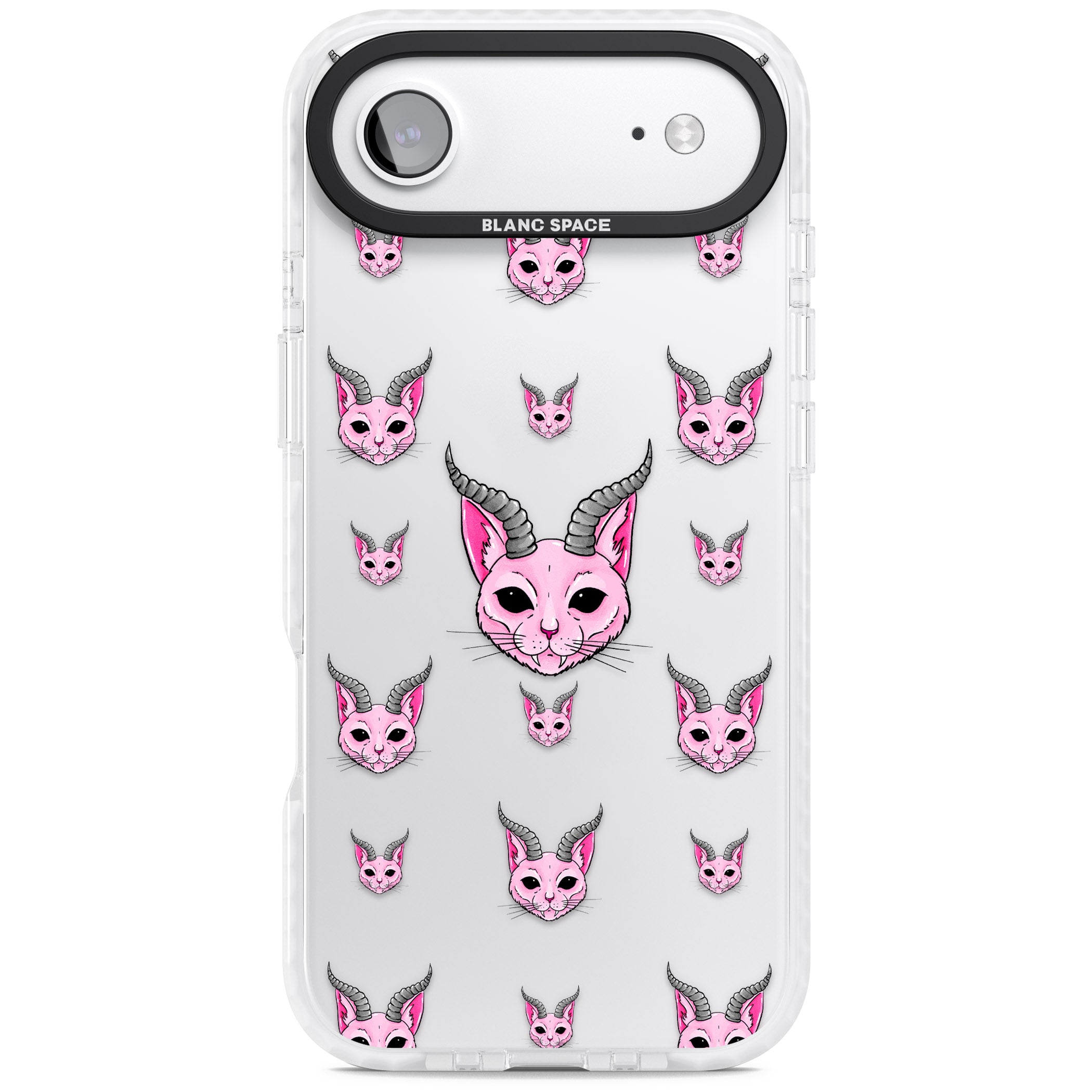 Demon Cat Pattern iPhone 17 Air Impact Clear Phone Case
