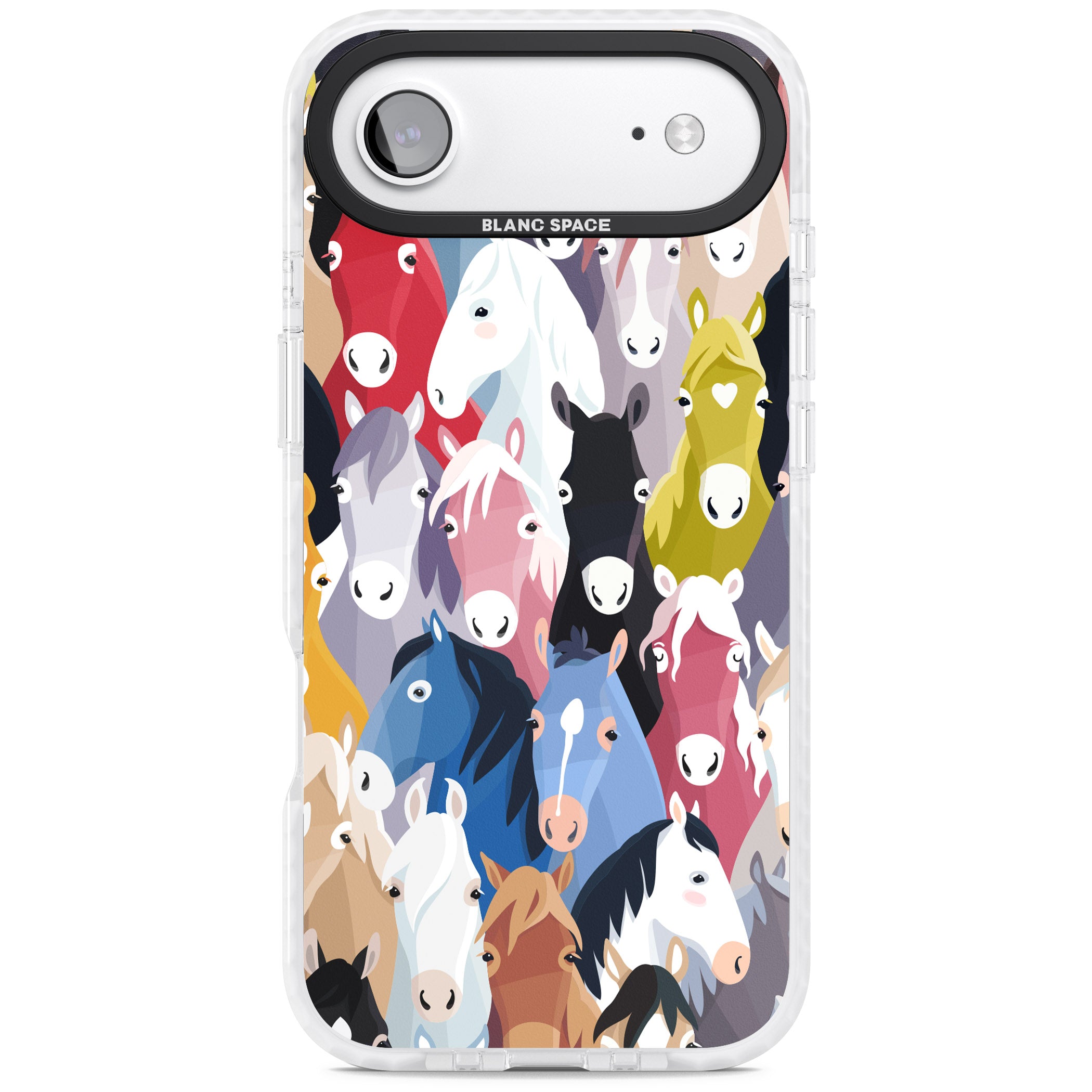 Colourful Horse Pattern iPhone 17 Air Impact Clear Phone Case