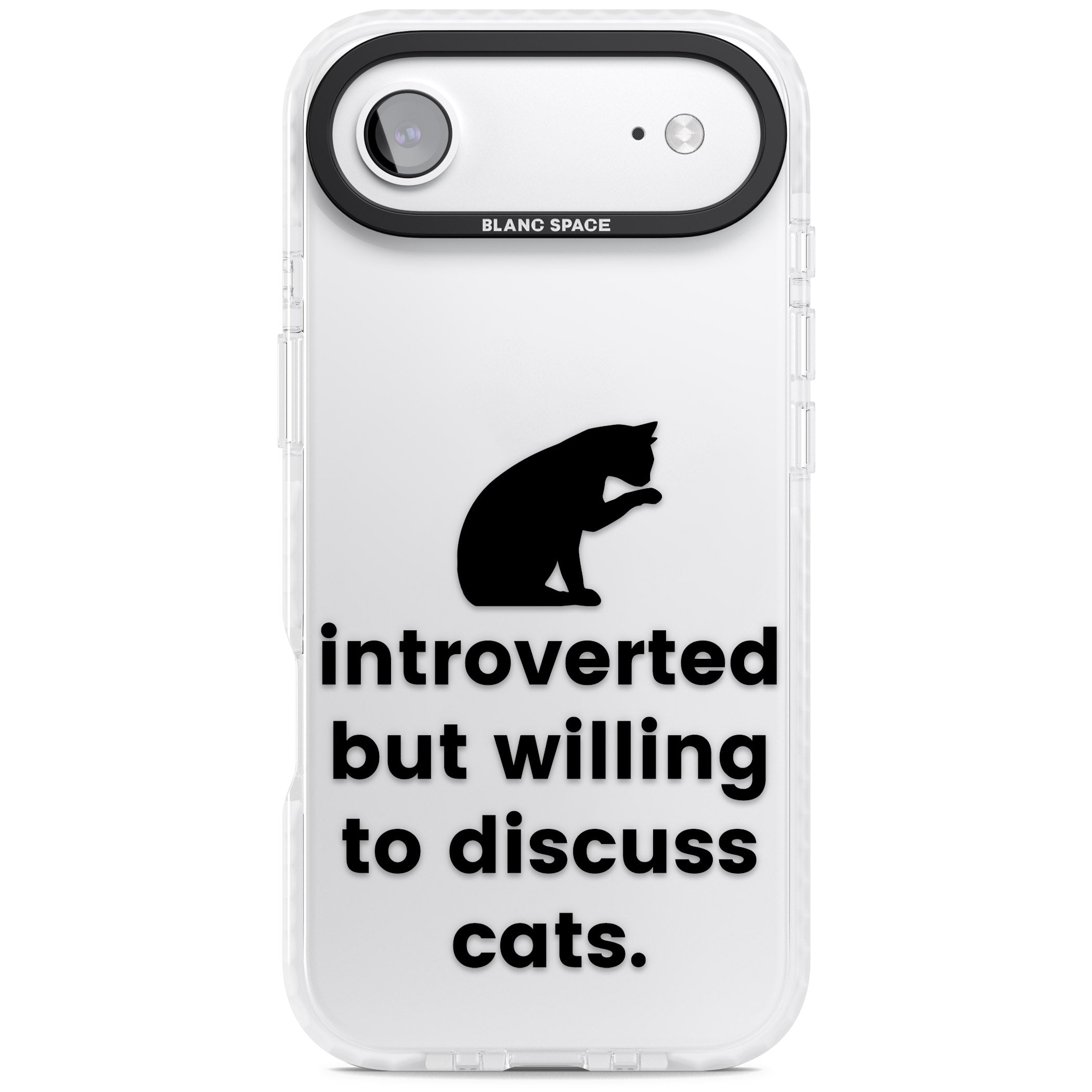 Introverted But Willing To Discuss Cats iPhone 17 Air Impact Clear Phone Case