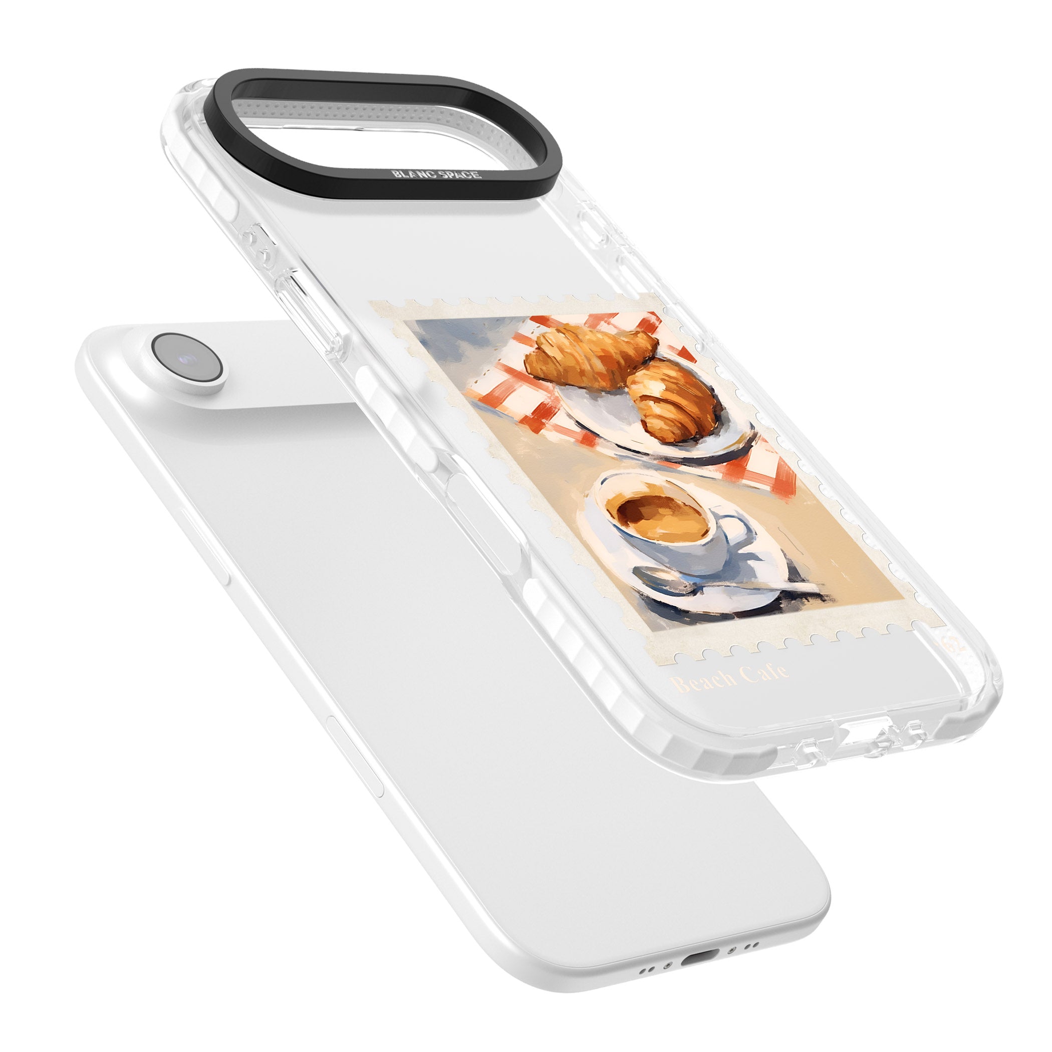 Cafe Stamp iPhone 17 Air Impact Clear Phone Case Colours