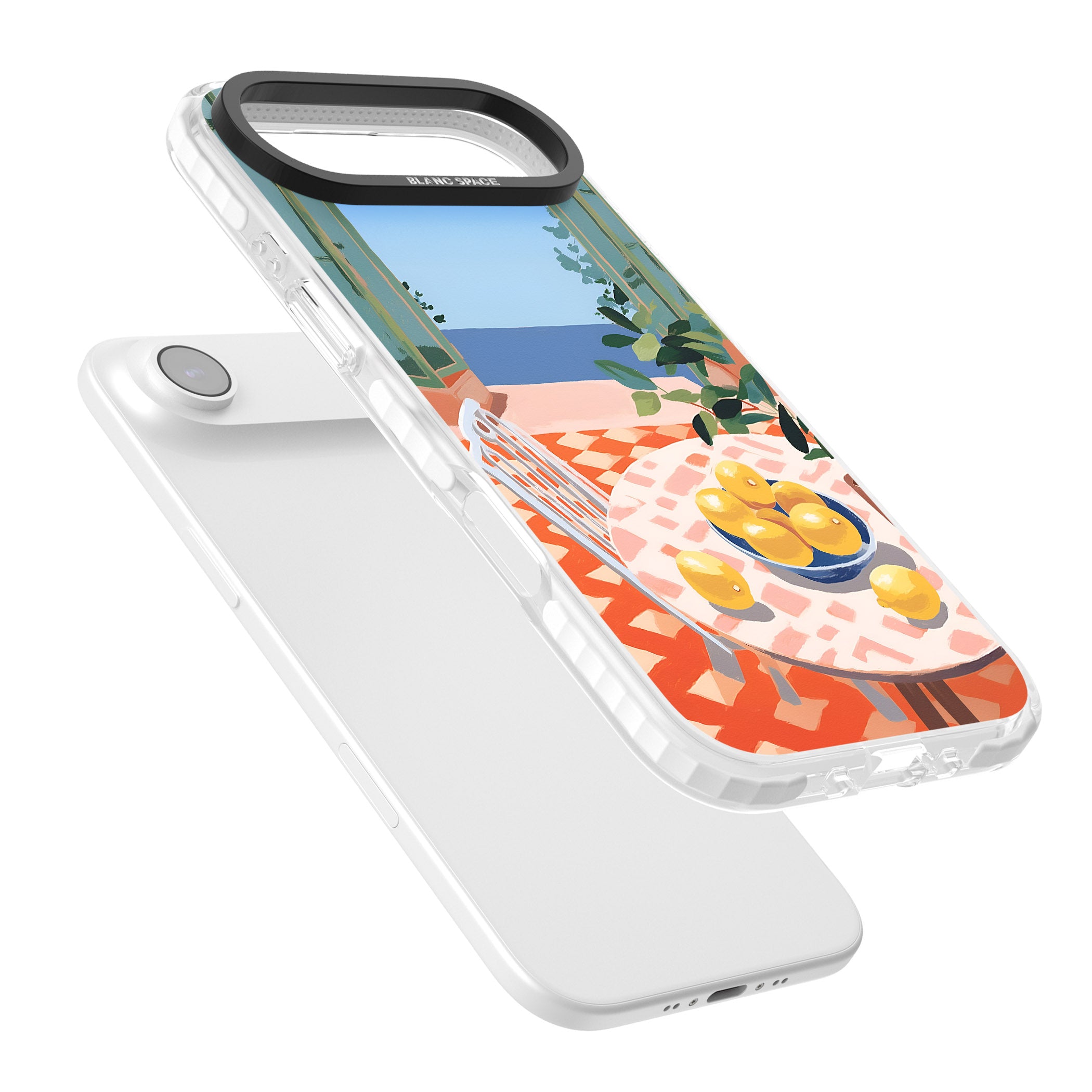 Seaside Lemons iPhone 17 Air Impact Clear Phone Case Colours