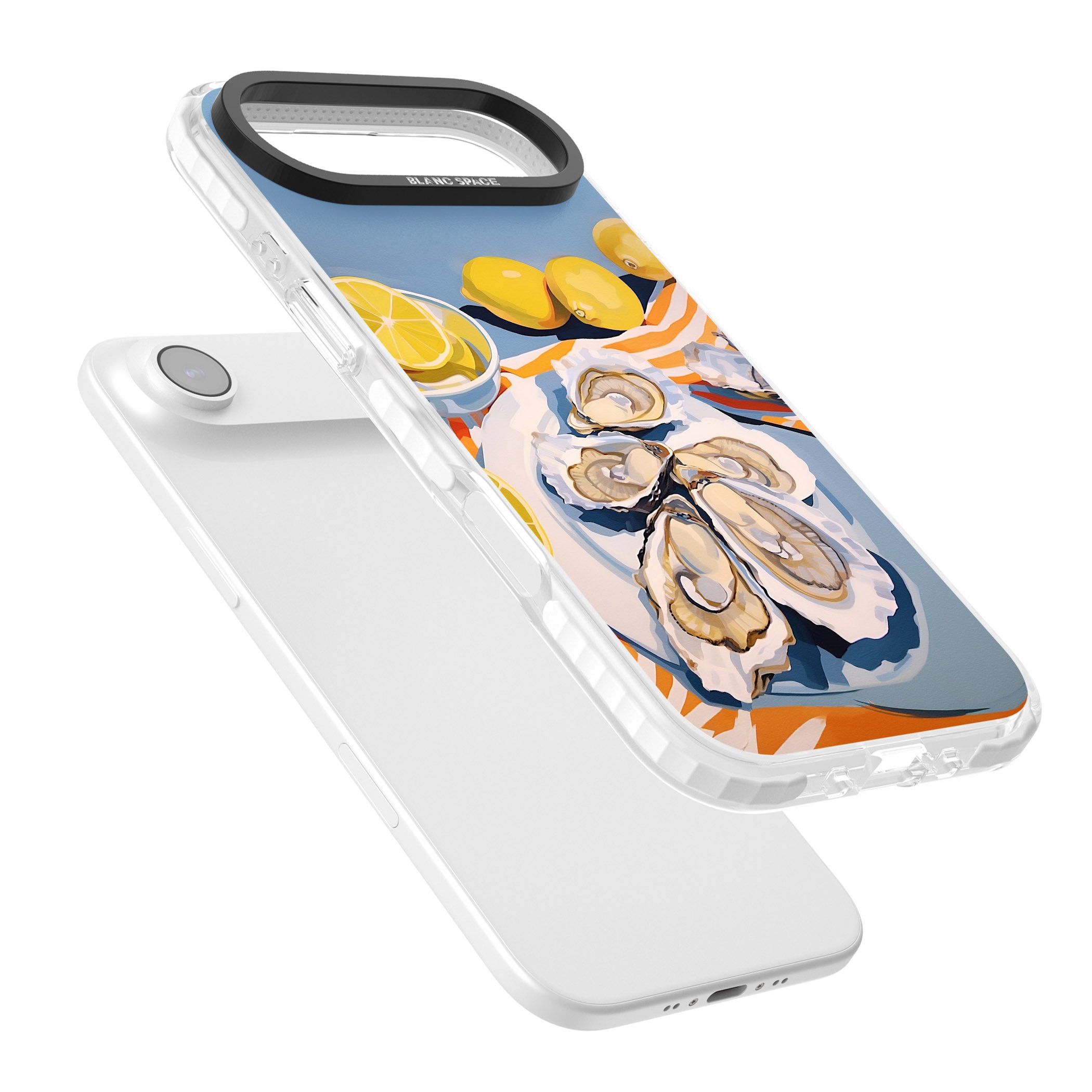 Fresh Oysters & Lemons iPhone 17 Air Impact Clear Phone Case Colours