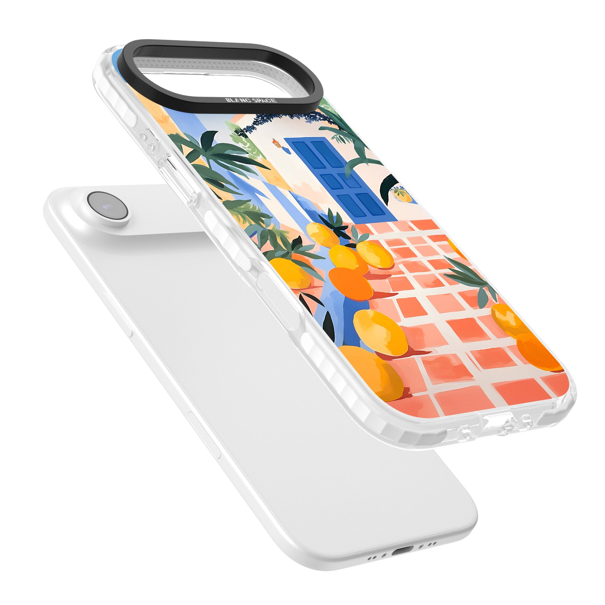Greek Courtyard iPhone 17 Air Impact Clear Phone Case Colours