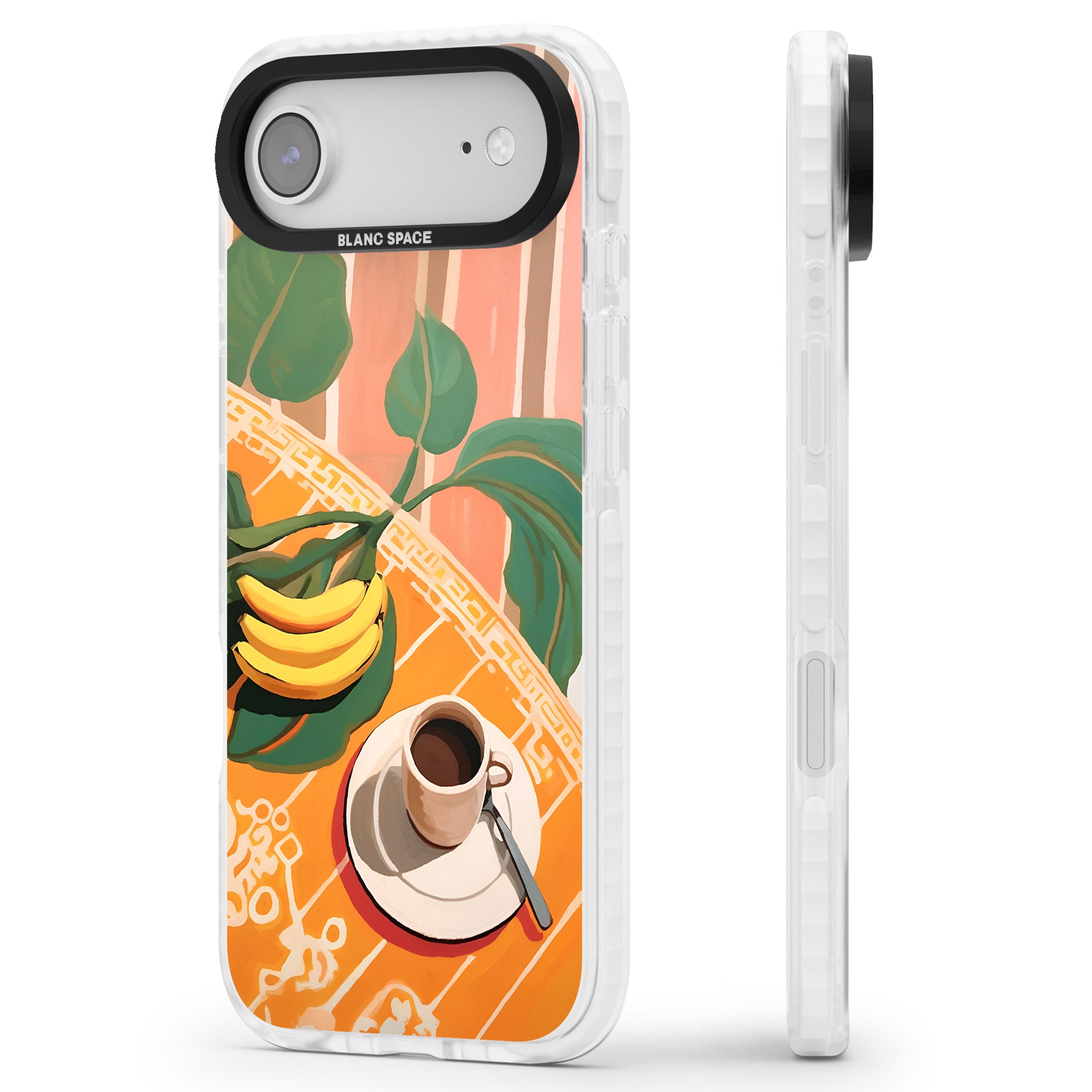 Mediterranean Breakfast iPhone 17 Air Impact Clear Phone Case Side Profile