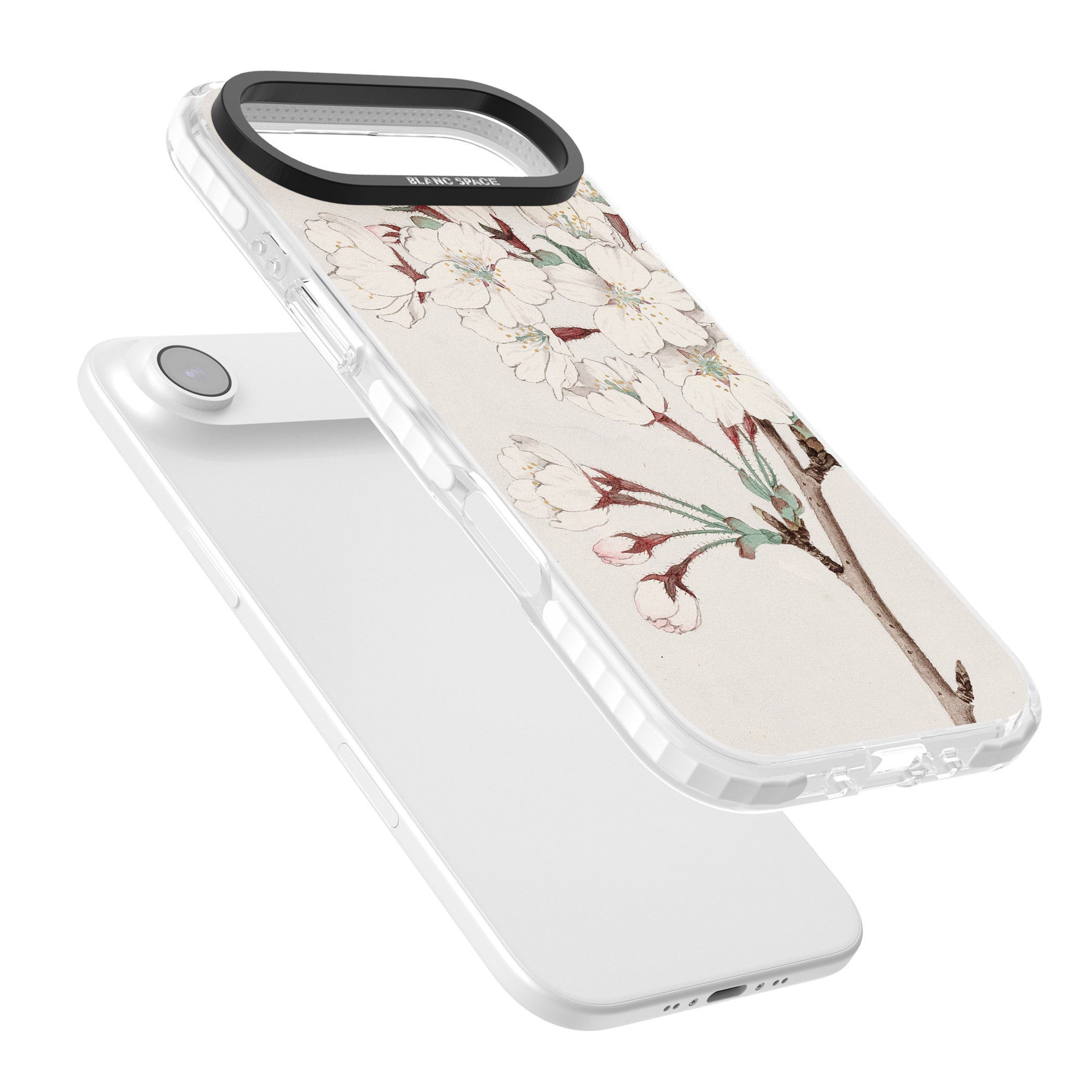 Vintage Japanese Illustrations Cherry Blossoms iPhone 17 Air Impact Clear Phone Case Colours