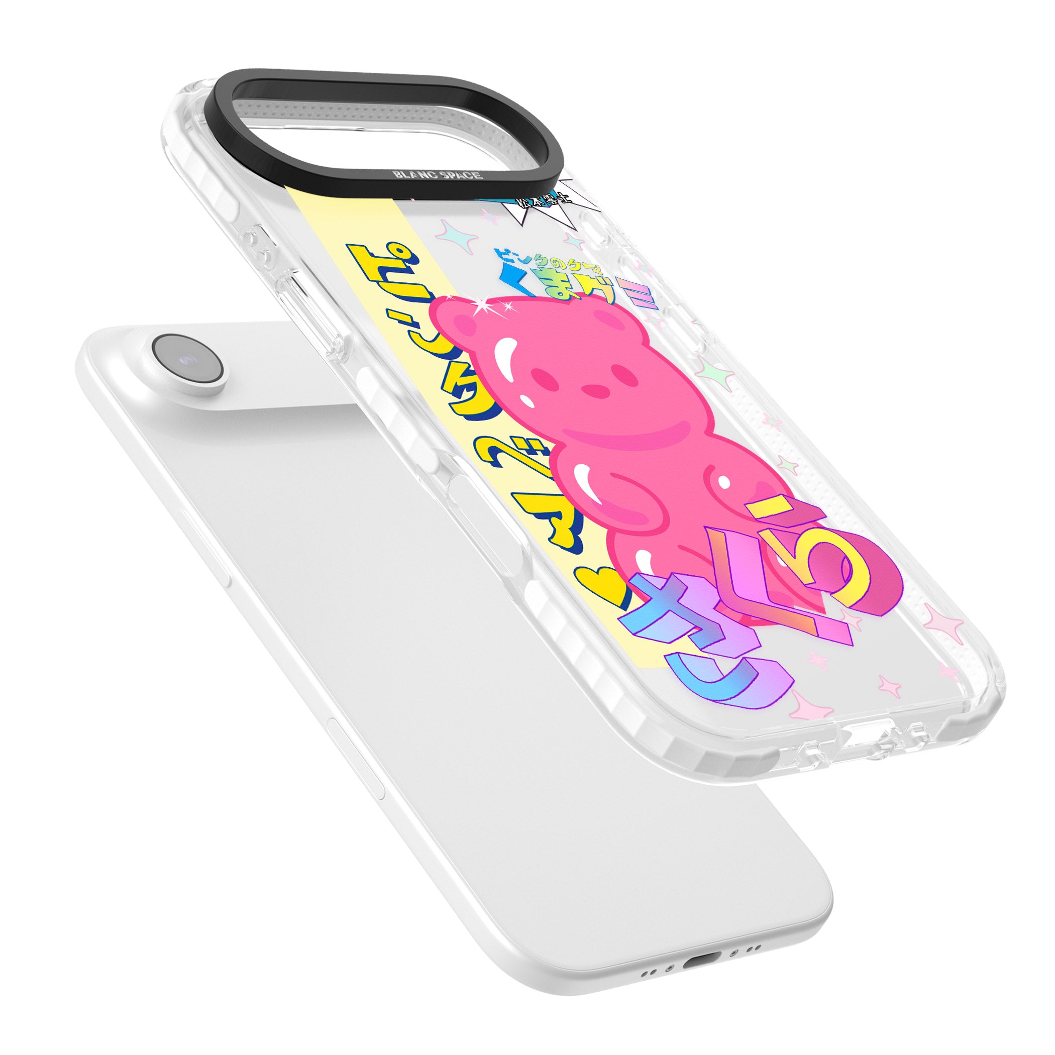 Kawaii Pink Bear Collage iPhone 17 Air Impact Clear Phone Case Colours