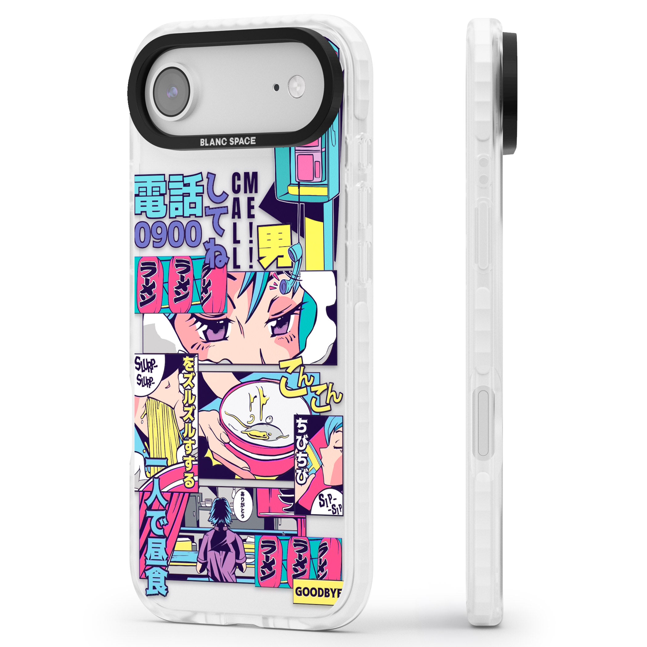 Vibrant Anime Comic iPhone 17 Air Impact Clear Phone Case Side Profile