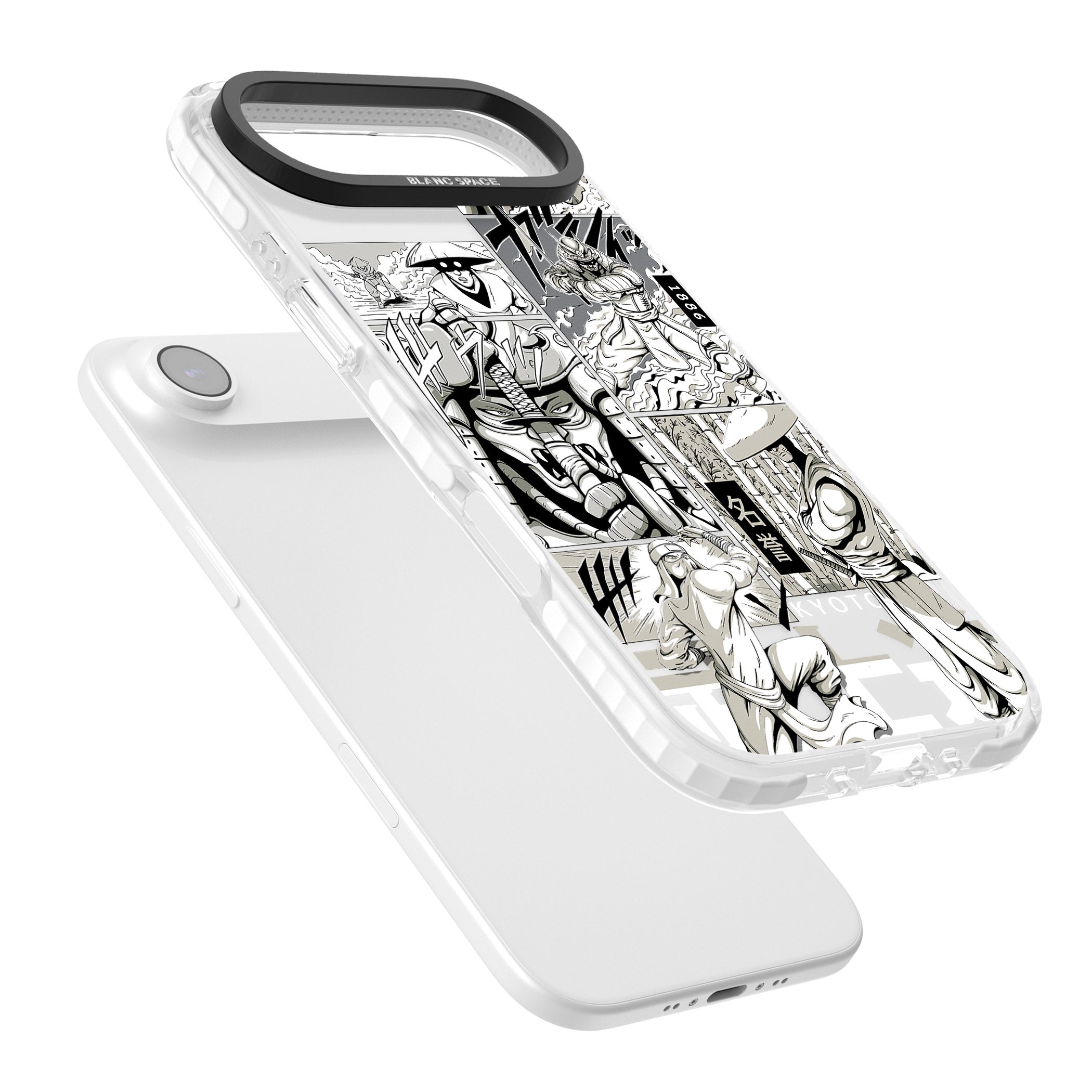 Greyscale Anime Comic iPhone 17 Air Impact Clear Phone Case Colours