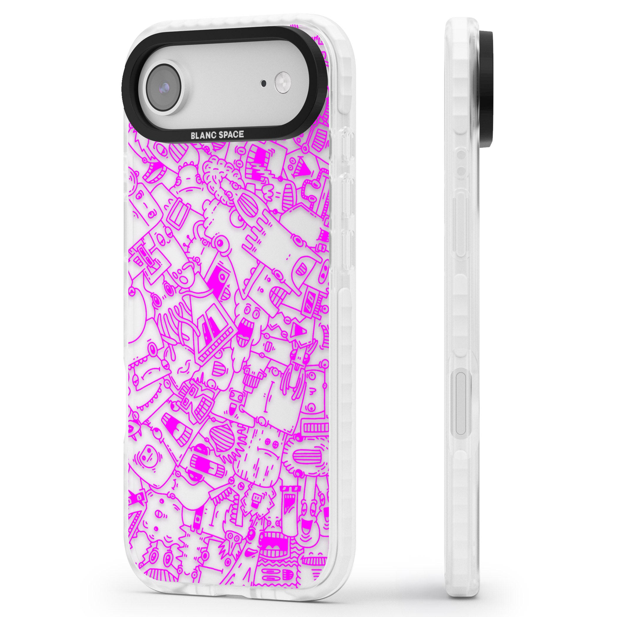 Pink Pals iPhone 17 Air Impact Clear Phone Case Side Profile