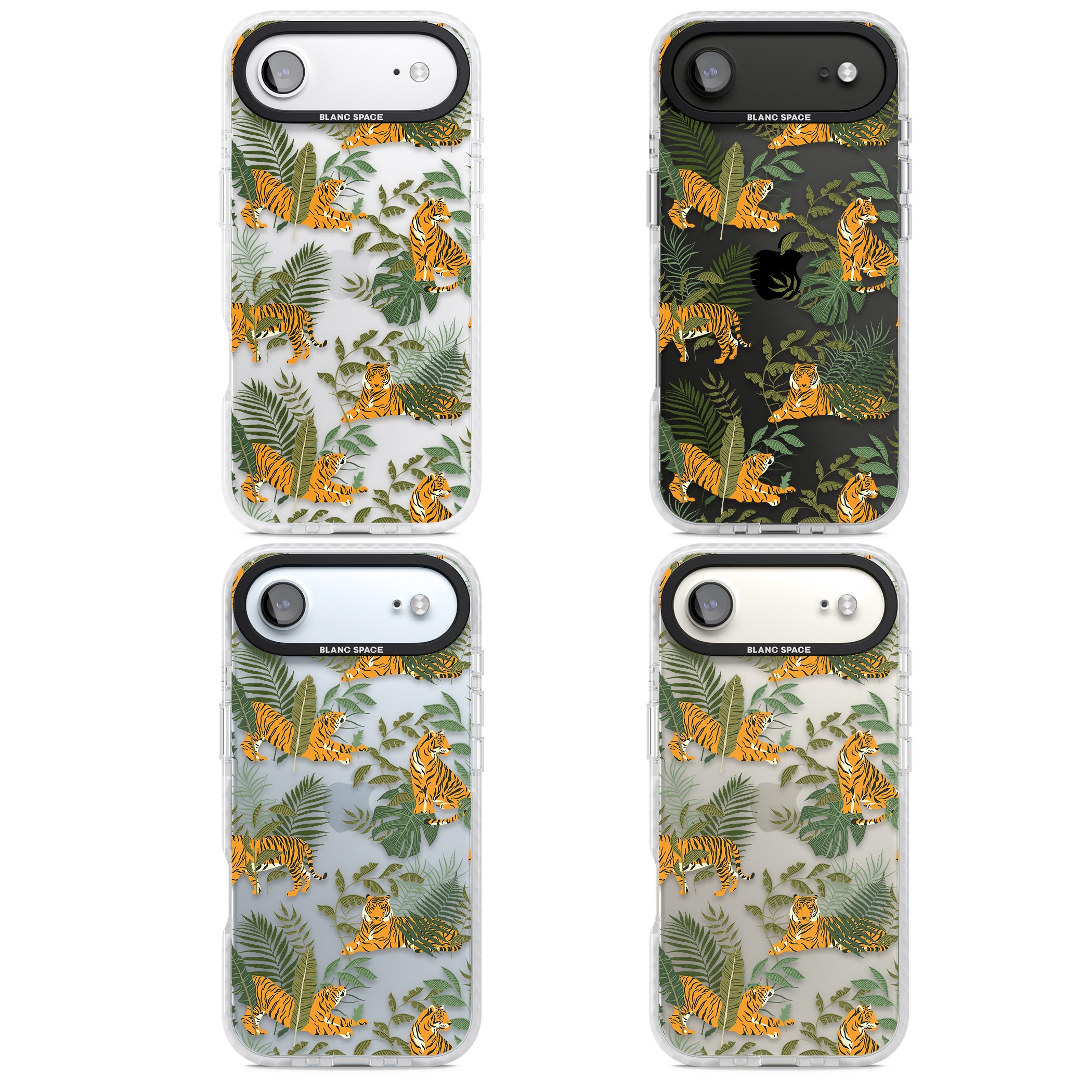 Tiger & Fern Jungle iPhone 17 Air Impact Clear Phone Case APT Impact Protection
