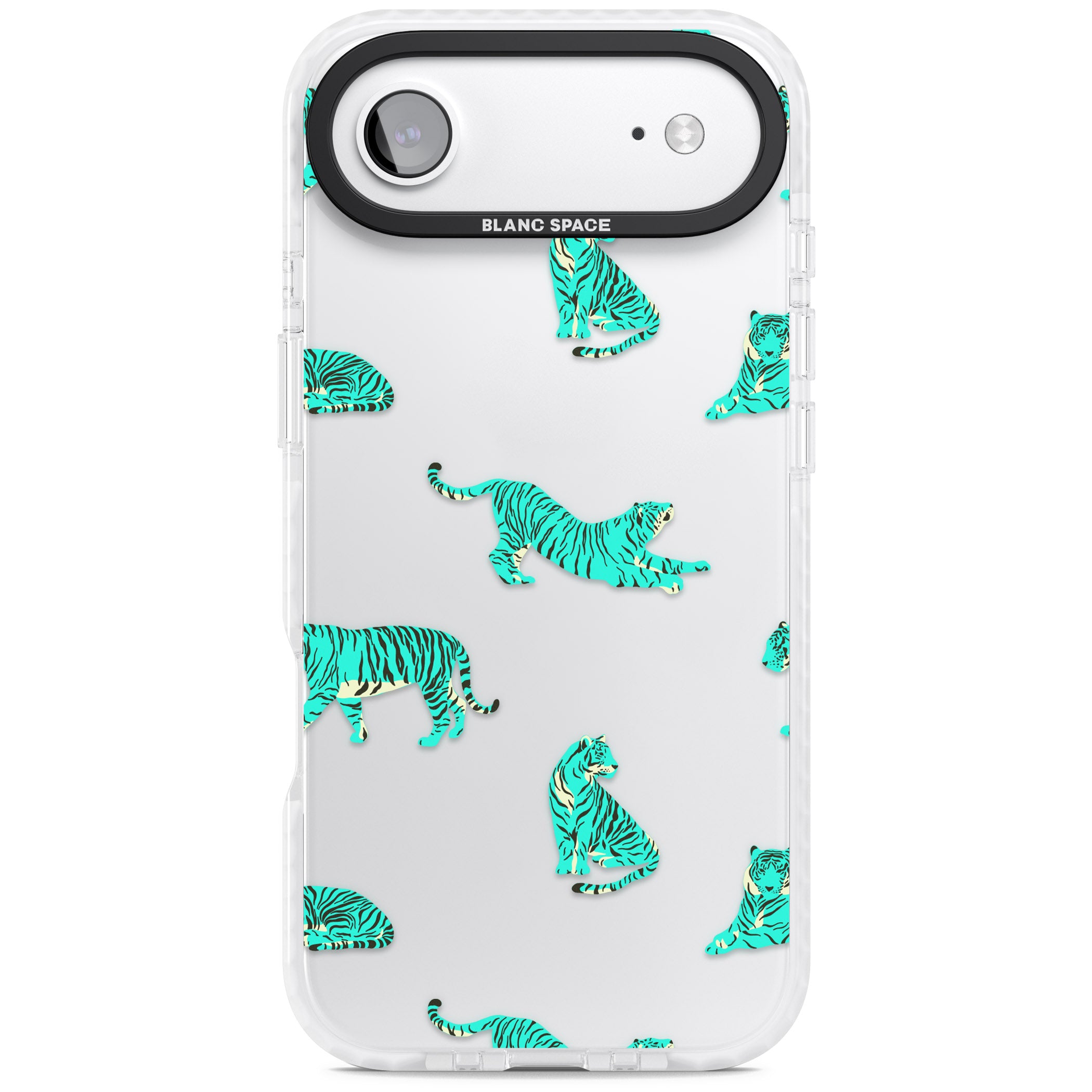 Turquoise Tiger iPhone 17 Air Impact Clear Phone Case