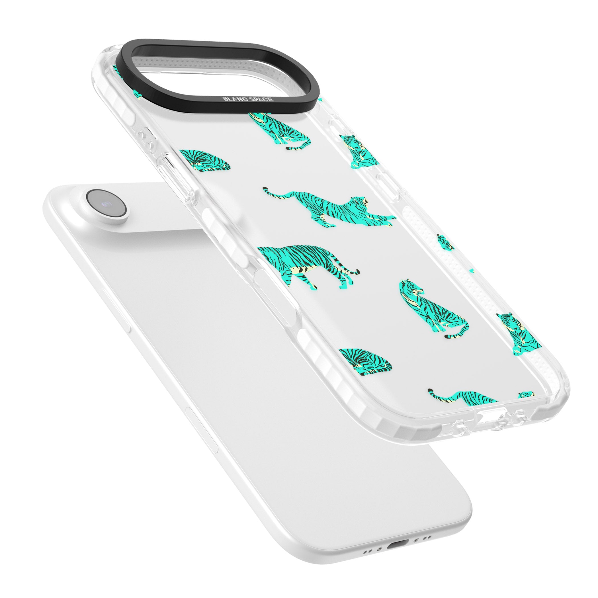 Turquoise Tiger iPhone 17 Air Impact Clear Phone Case Colours