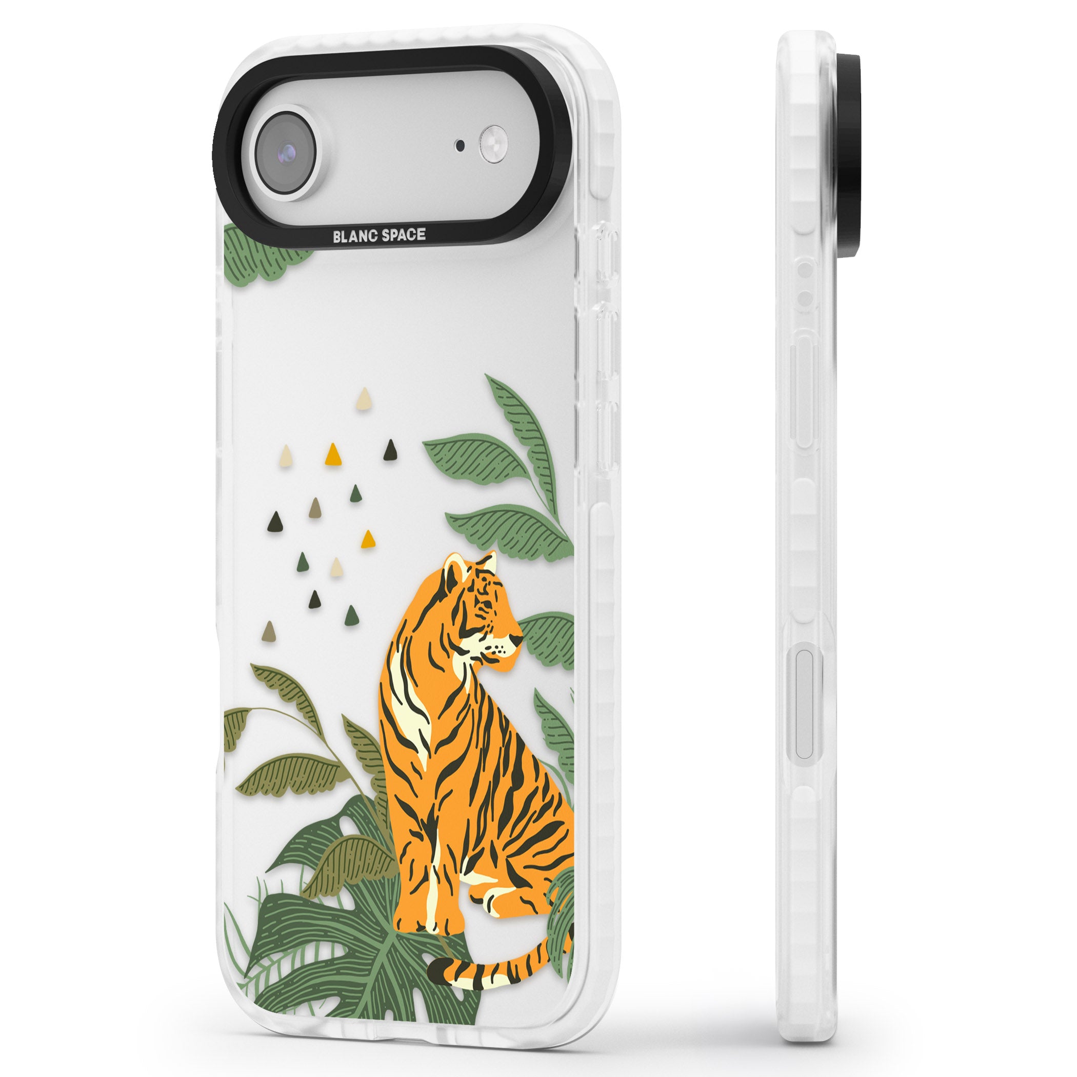 Tiger Jungle iPhone 17 Air Impact Clear Phone Case Side Profile