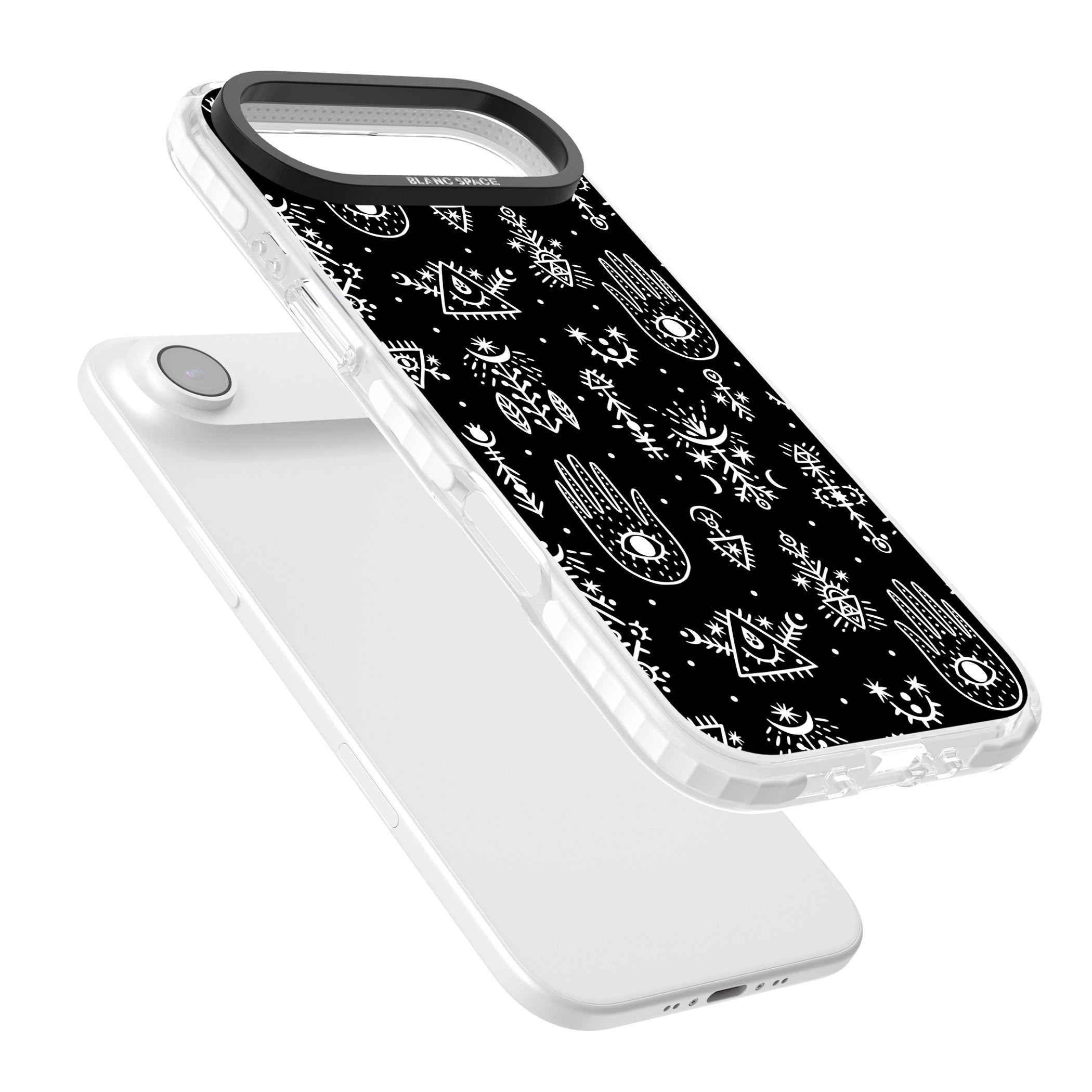 Tribal Symbols Black iPhone 17 Air Impact Clear Phone Case Colours