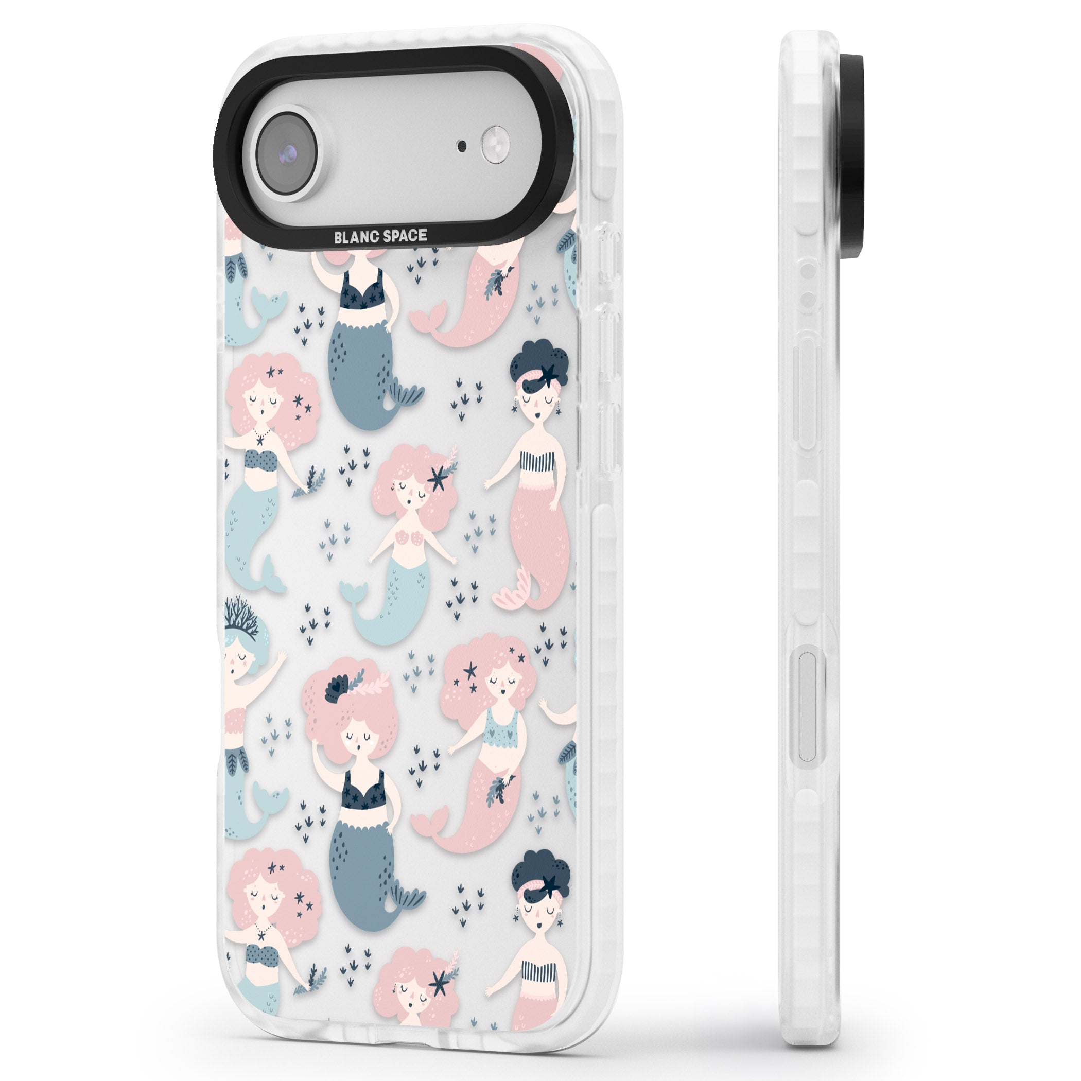 Under The Sea Mermaids (Clear) iPhone 17 Air Impact Clear Phone Case Side Profile