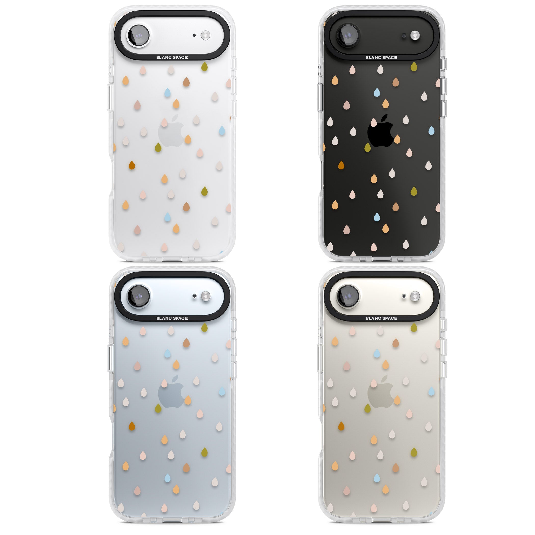 Pastel Raindrops iPhone 17 Air Impact Clear Phone Case APT Impact Protection