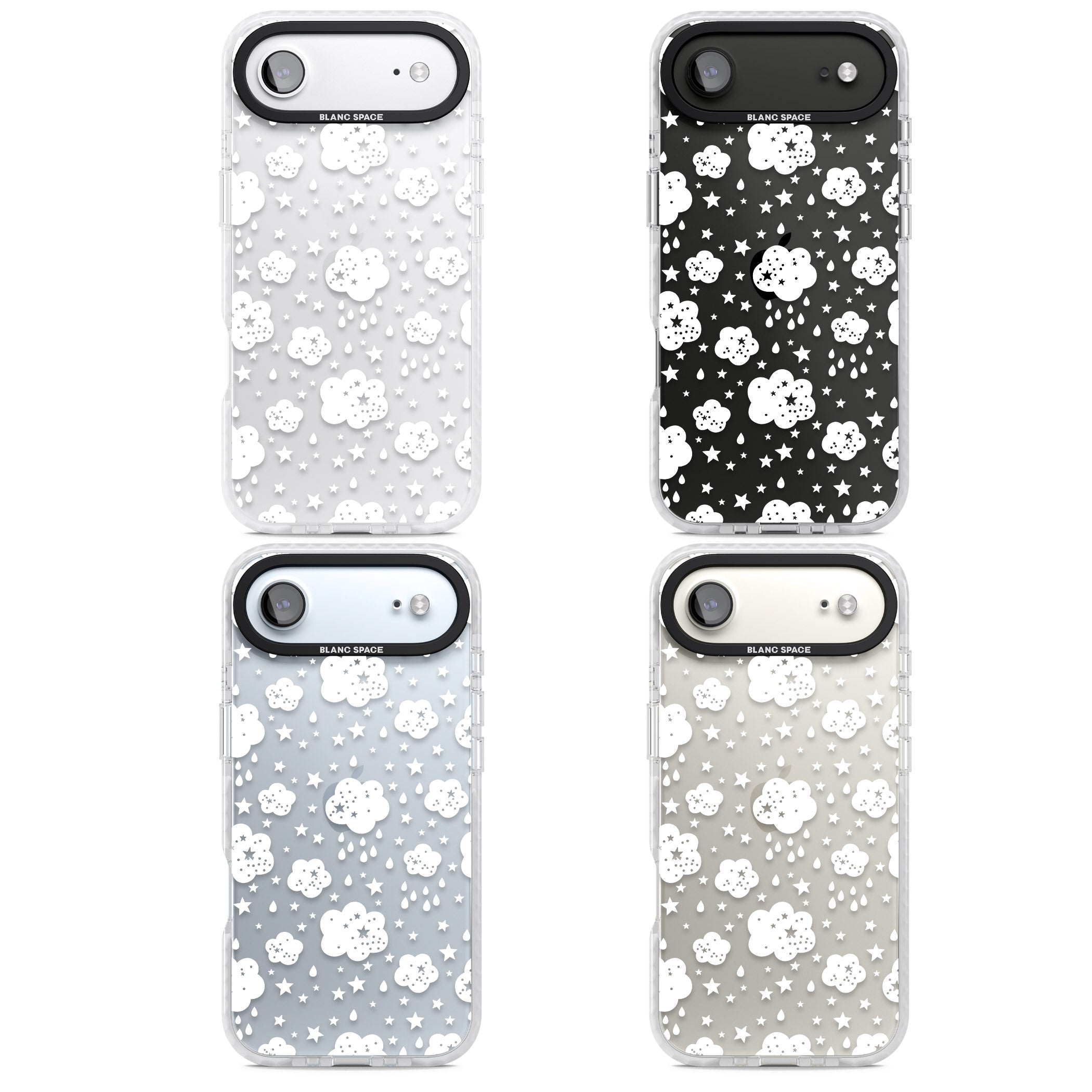 Starry Rain Clouds iPhone 17 Air Impact Clear Phone Case APT Impact Protection