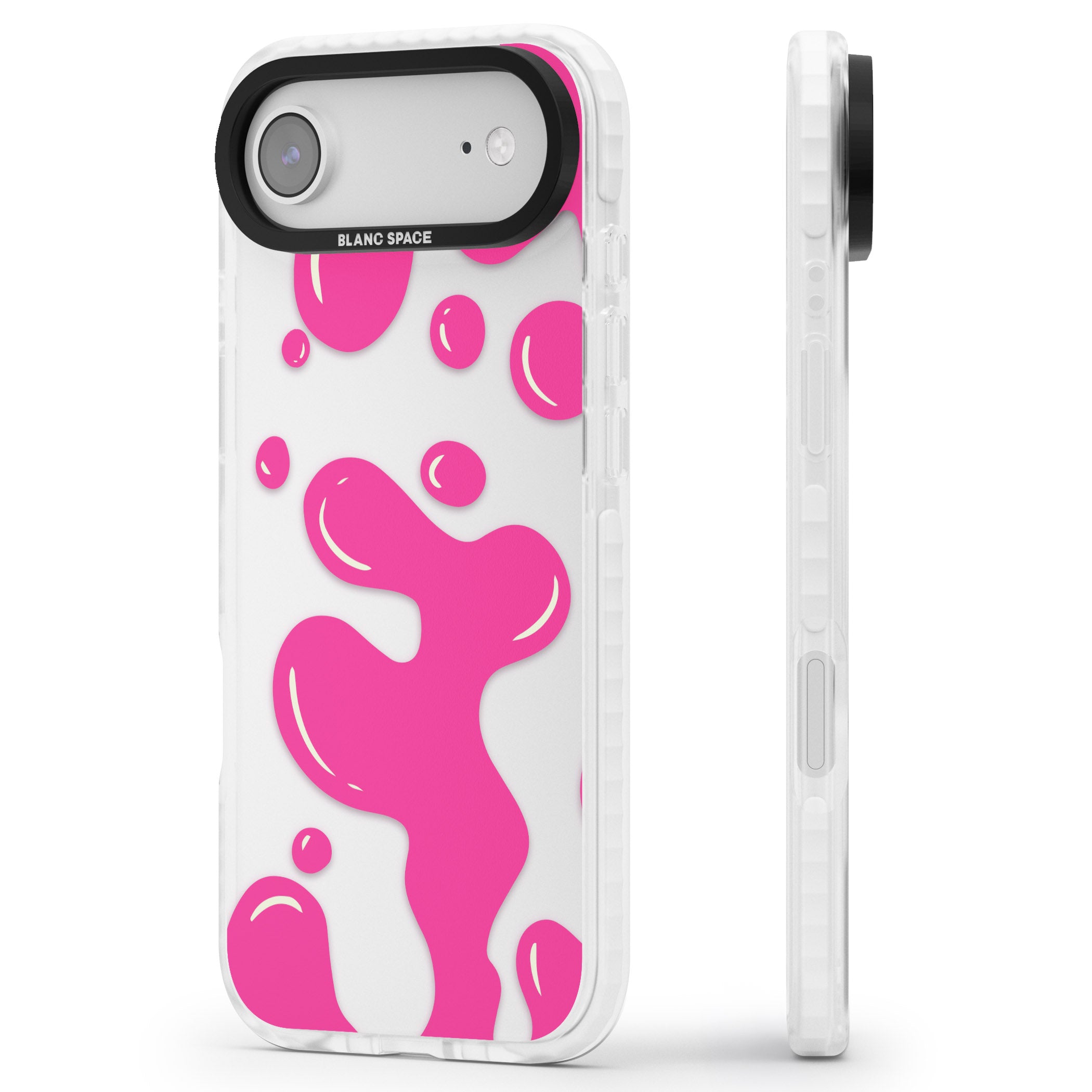 Pink Lava Lamp iPhone 17 Air Impact Clear Phone Case Side Profile