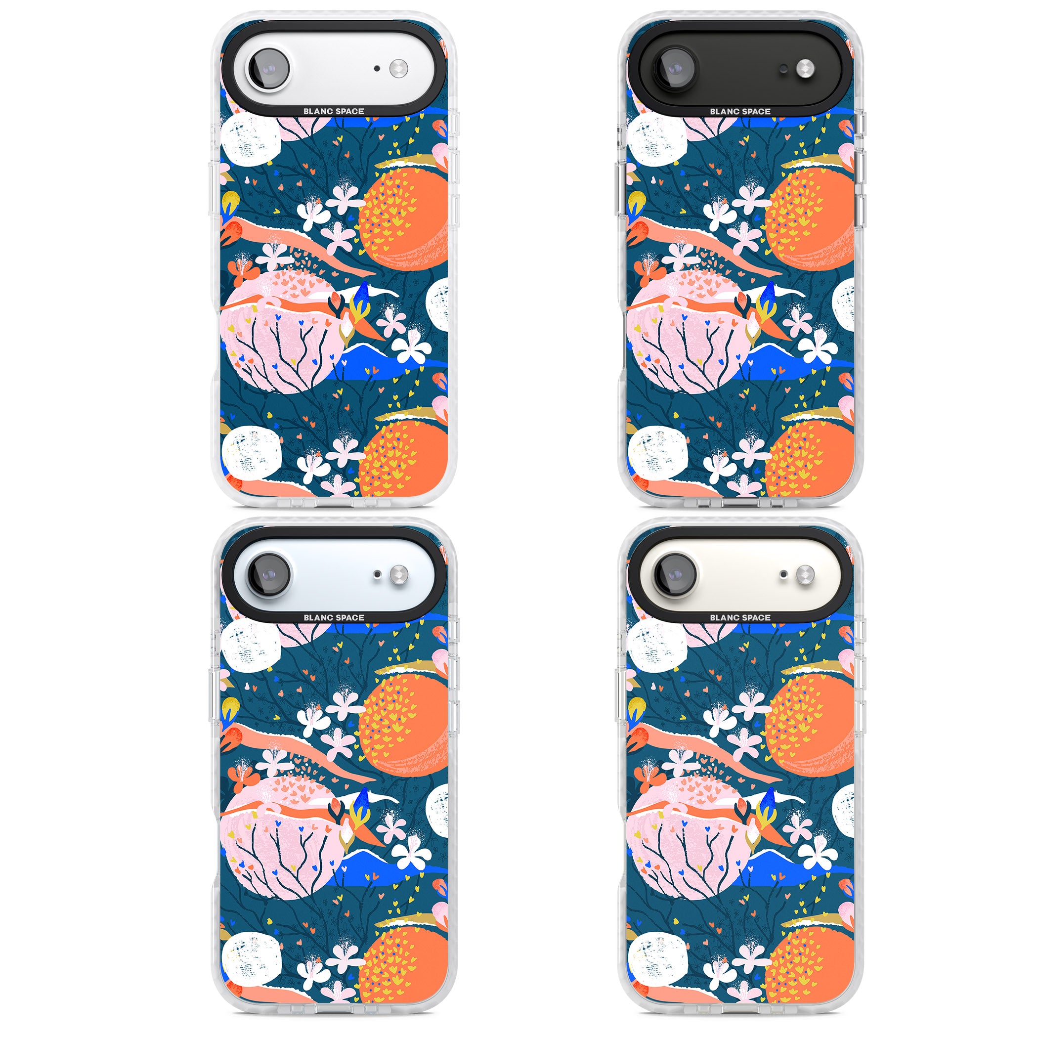 Vibrant Coral Pattern iPhone 17 Air Impact Pro Clear Phone Case APT Impact Protection