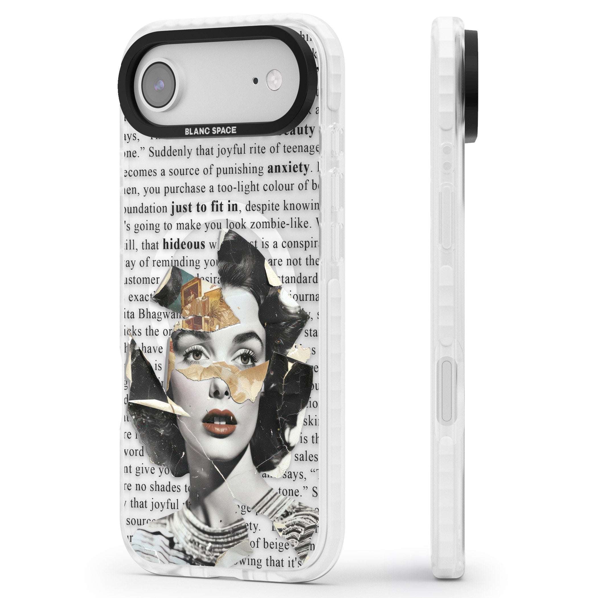 Beauty Is Within iPhone 17 Air Impact Pro Clear Phone Case Side Profile