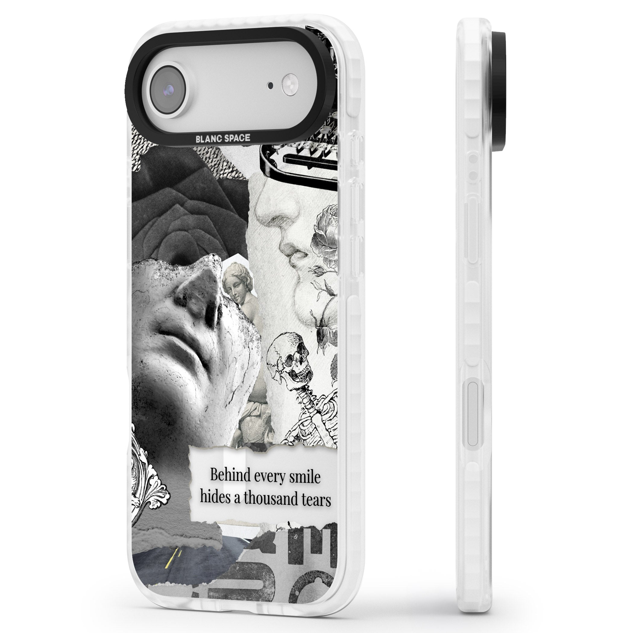 Behind Every Smile iPhone 17 Air Impact Pro Clear Phone Case Side Profile