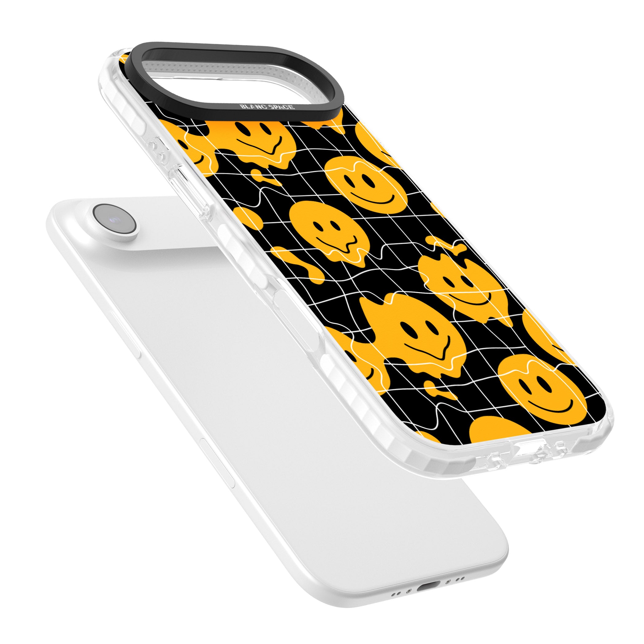 Acid Face Grid Pattern iPhone 17 Air Impact Pro Clear Phone Case Colours