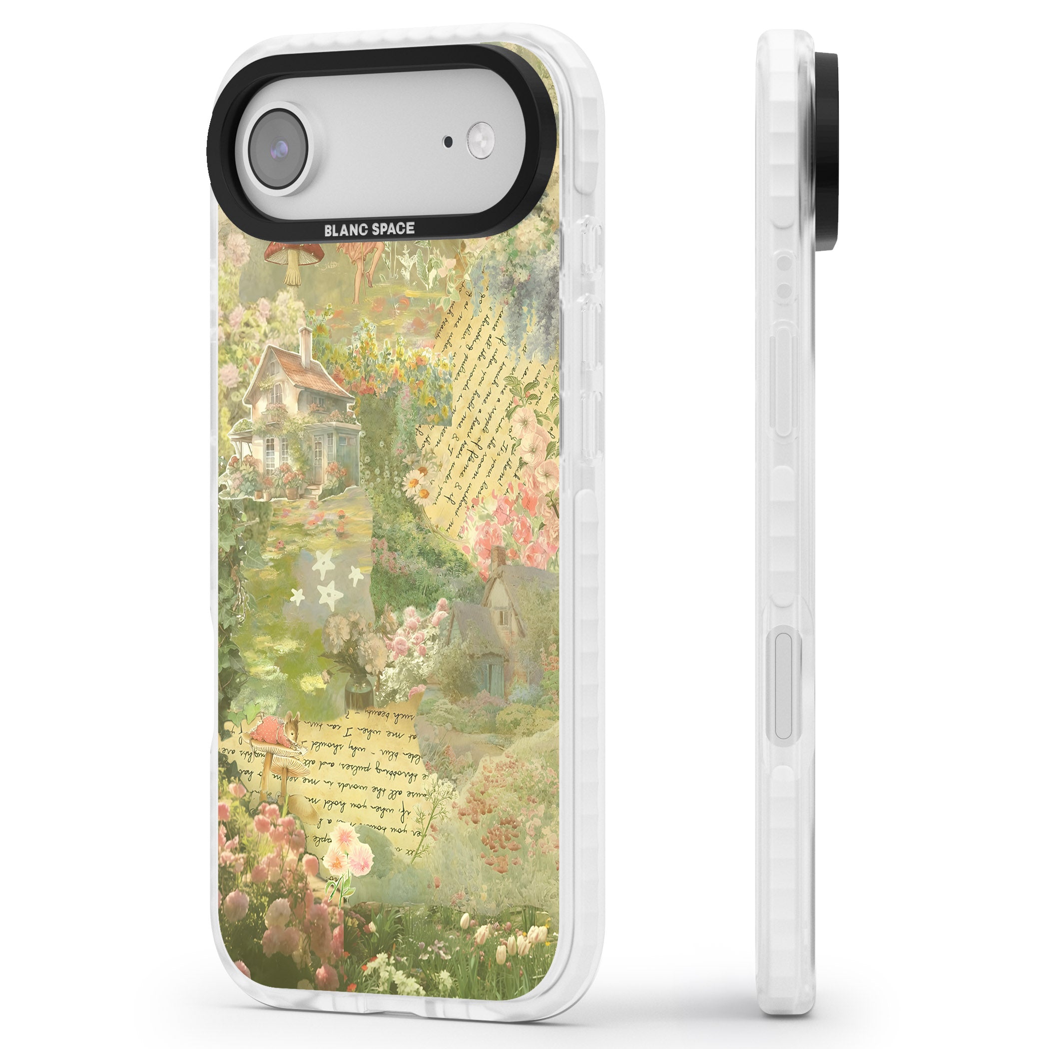 Soft Spring Collage iPhone 17 Air Impact Pro Clear Phone Case Side Profile
