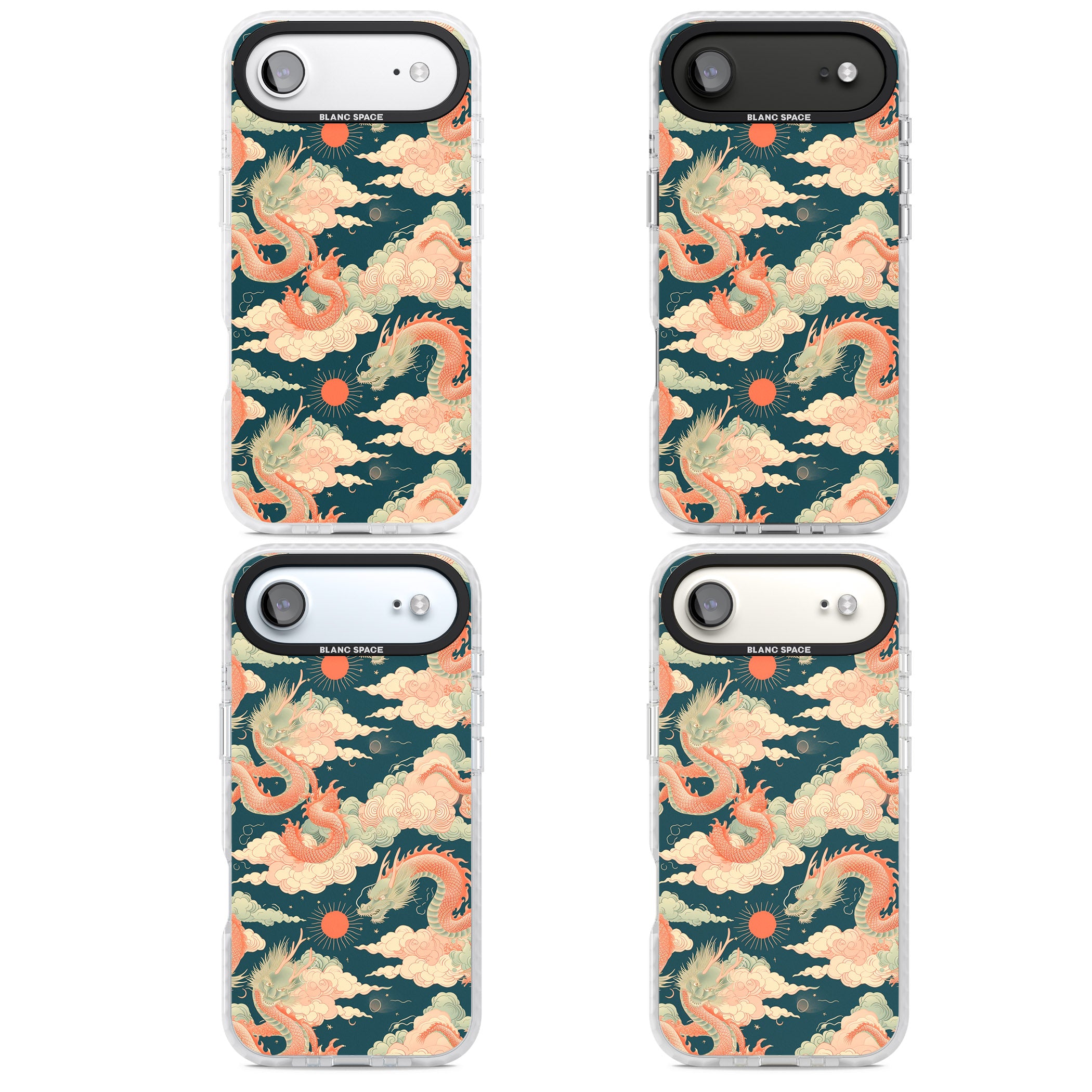 Chinese Dragons Clouds iPhone 17 Air Impact Pro Clear Phone Case APT Impact Protection