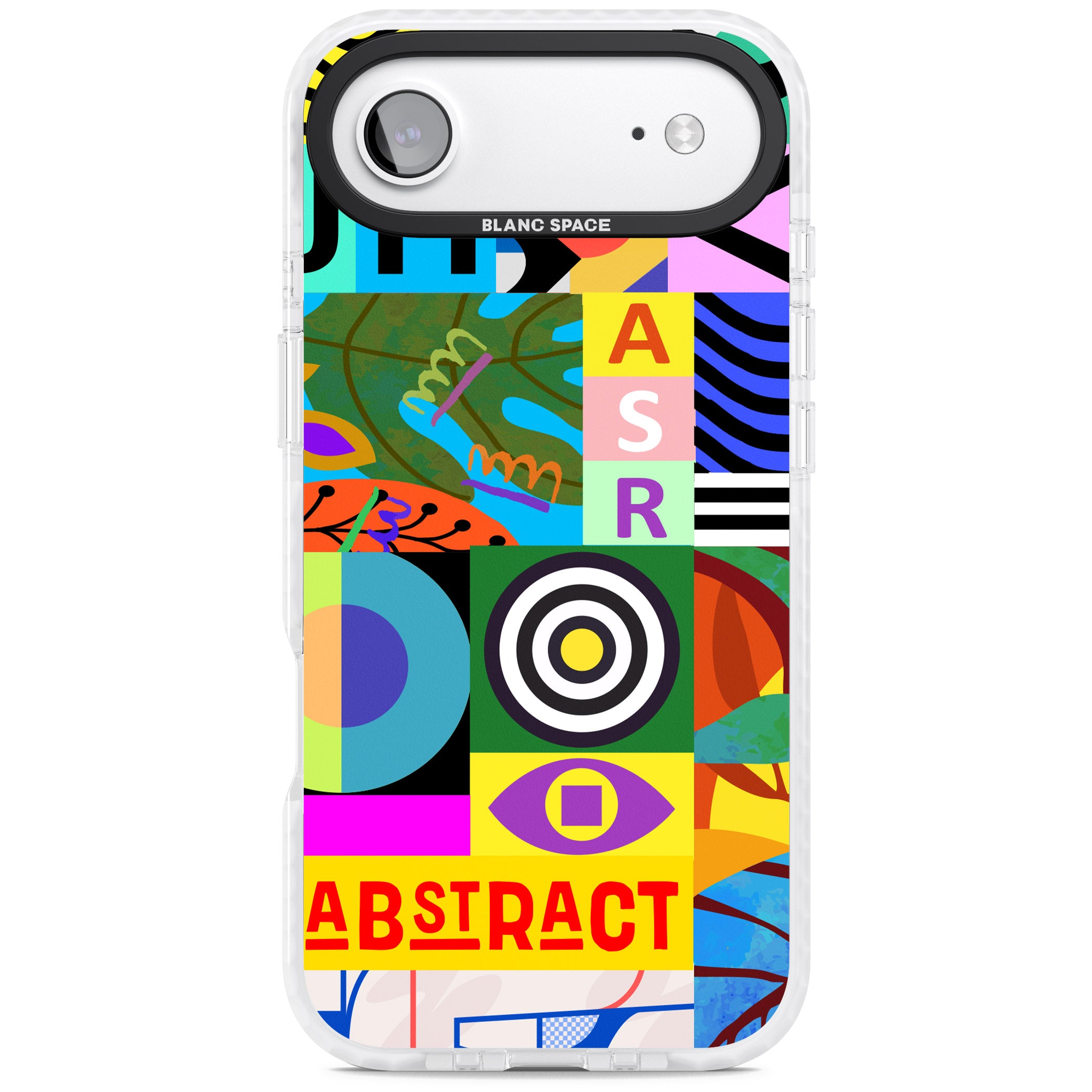 Abstract Pattern Patchwork iPhone 17 Air Impact Pro Clear Phone Case