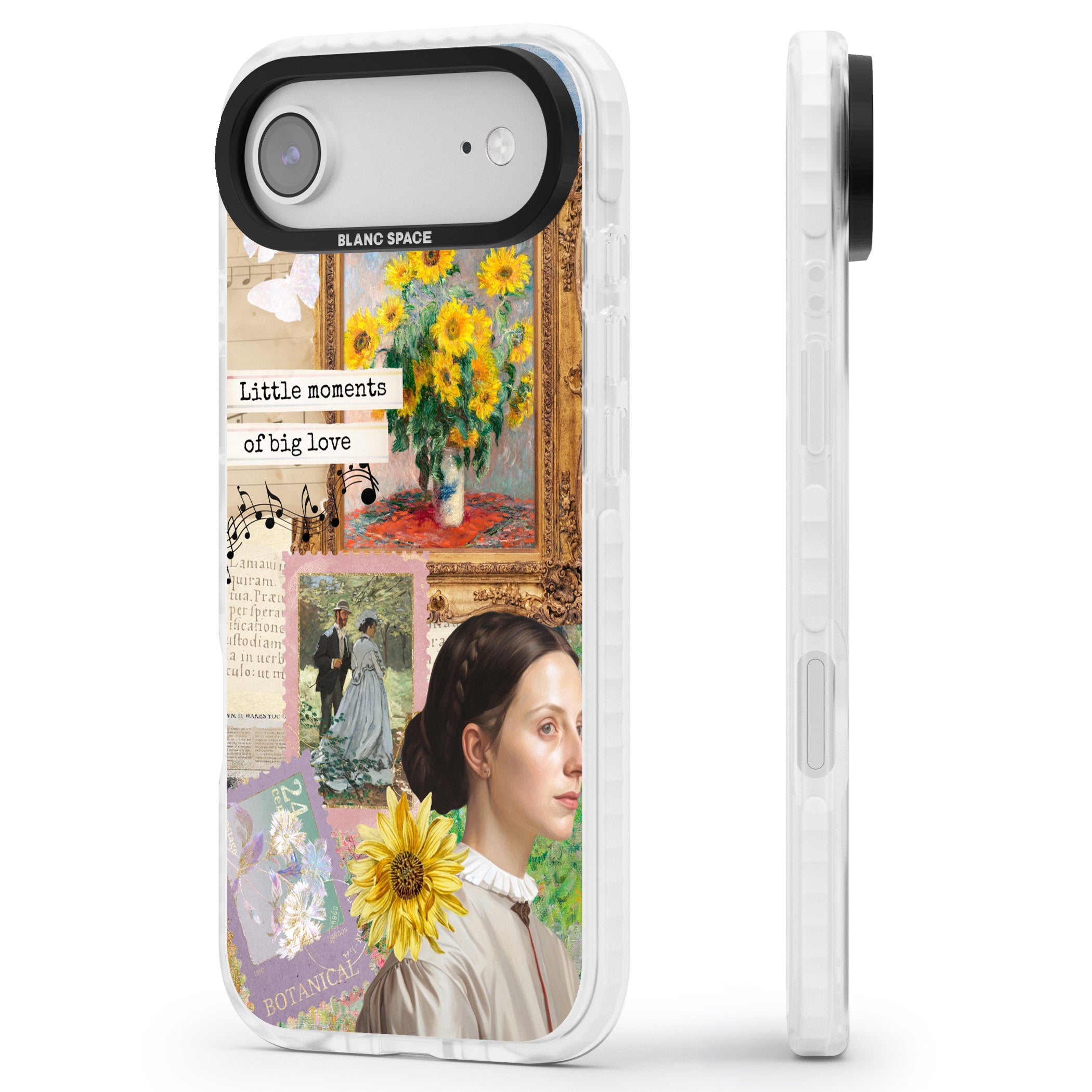 Monet 'Little Moments' Collage iPhone 17 Air Impact Pro Clear Phone Case Side Profile