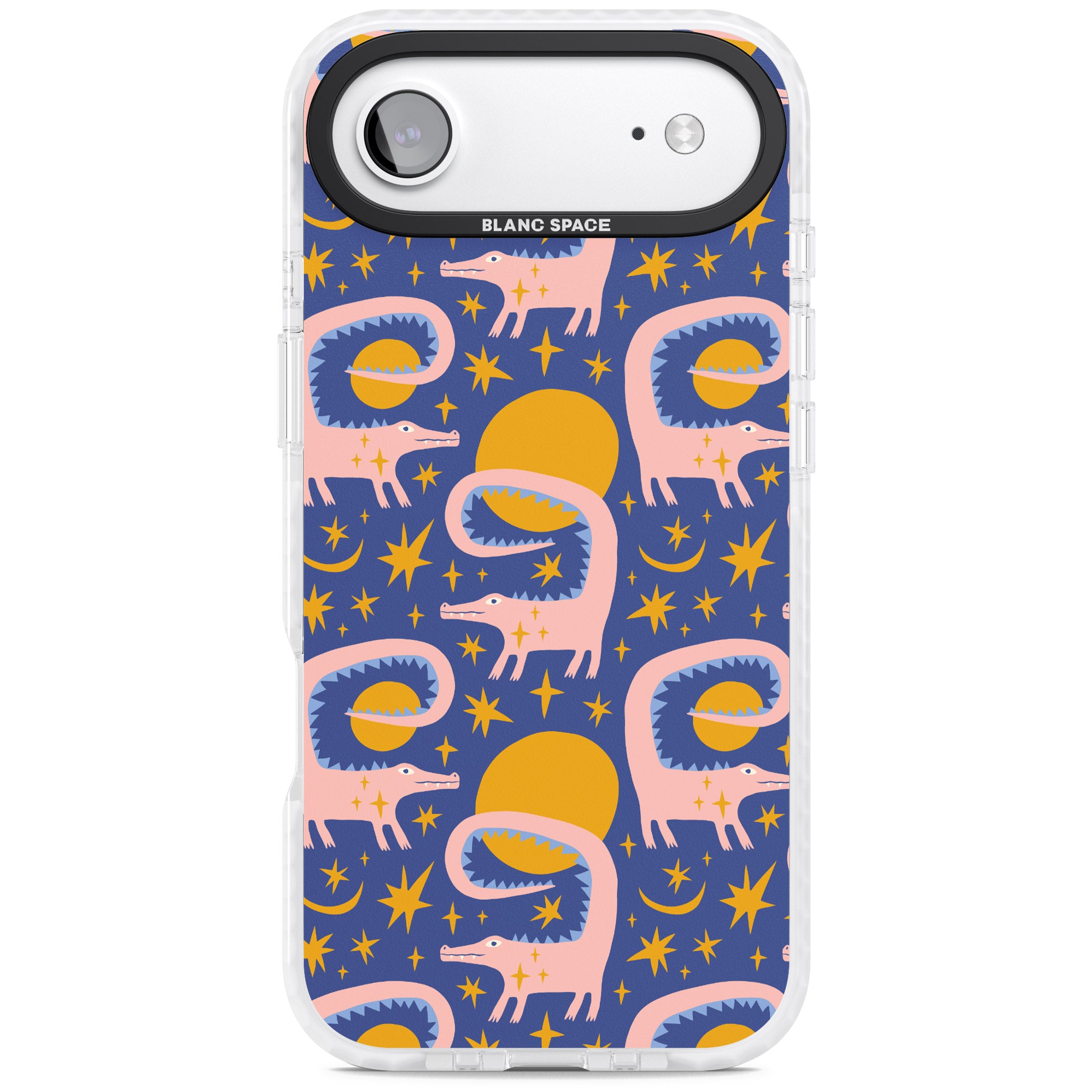 Sun Croc Pattern iPhone 17 Air Impact Pro Clear Phone Case