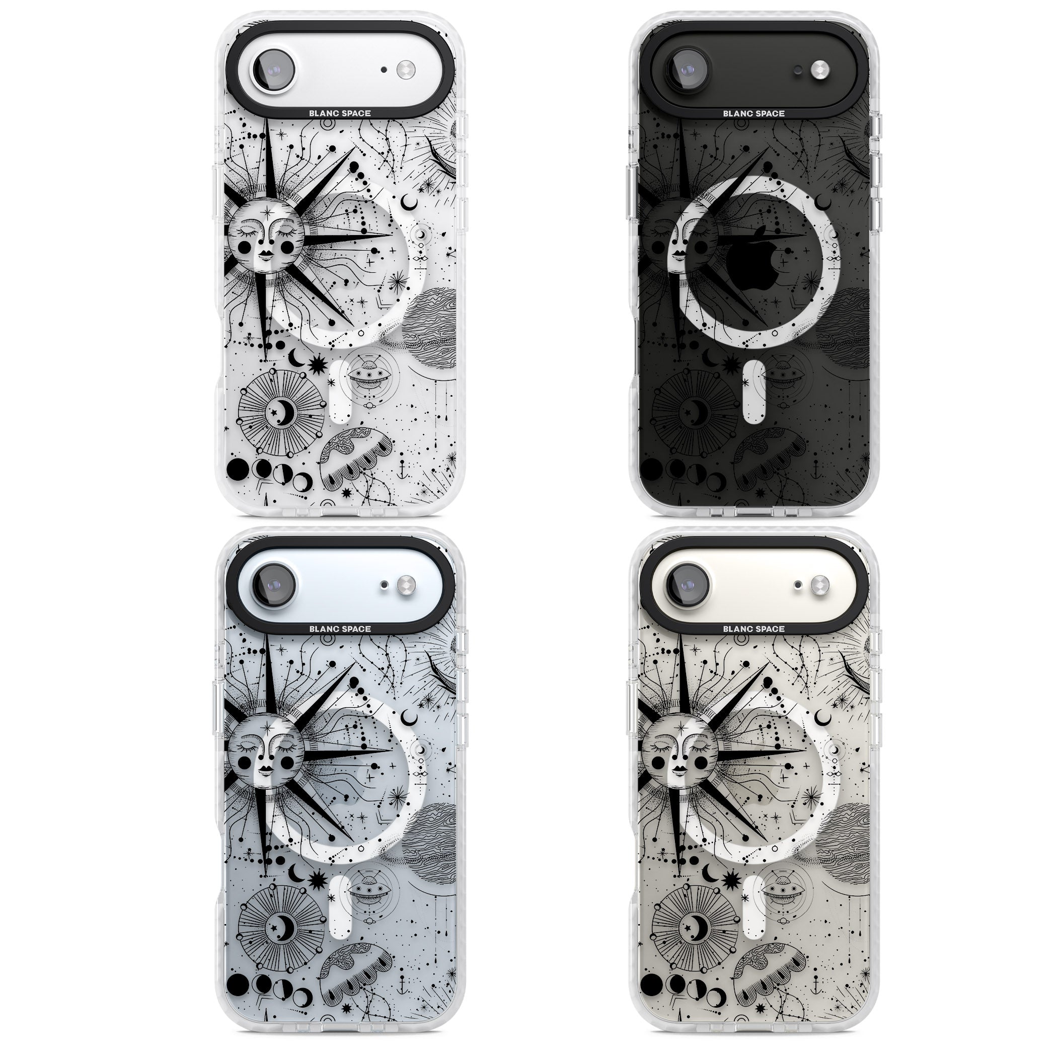 Cosmic Sun Zodiac iPhone 17 Air Impact Pro Clear Phone Case APT Impact Protection