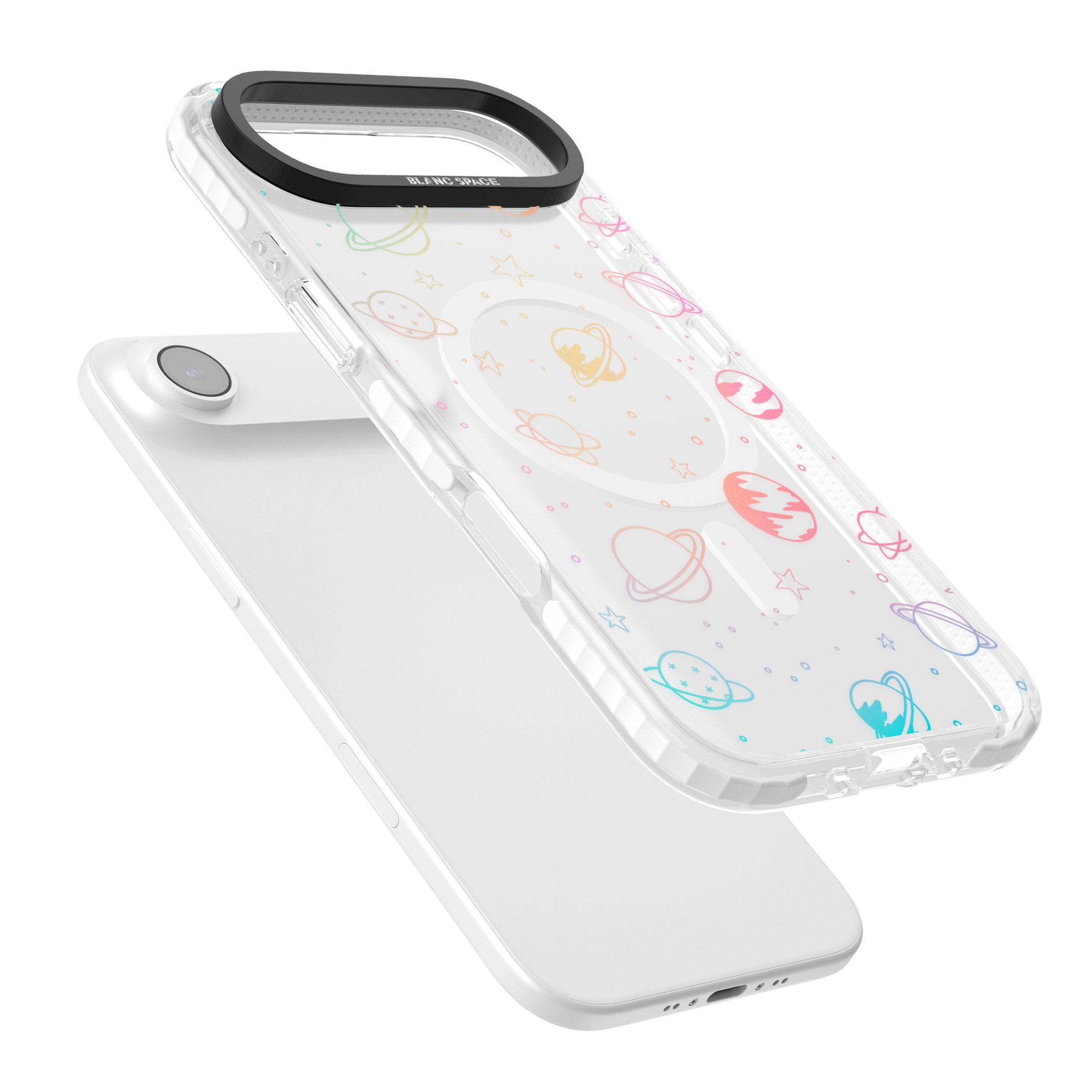 Pastel Space Universe iPhone 17 Air Impact Pro Clear Phone Case Colours