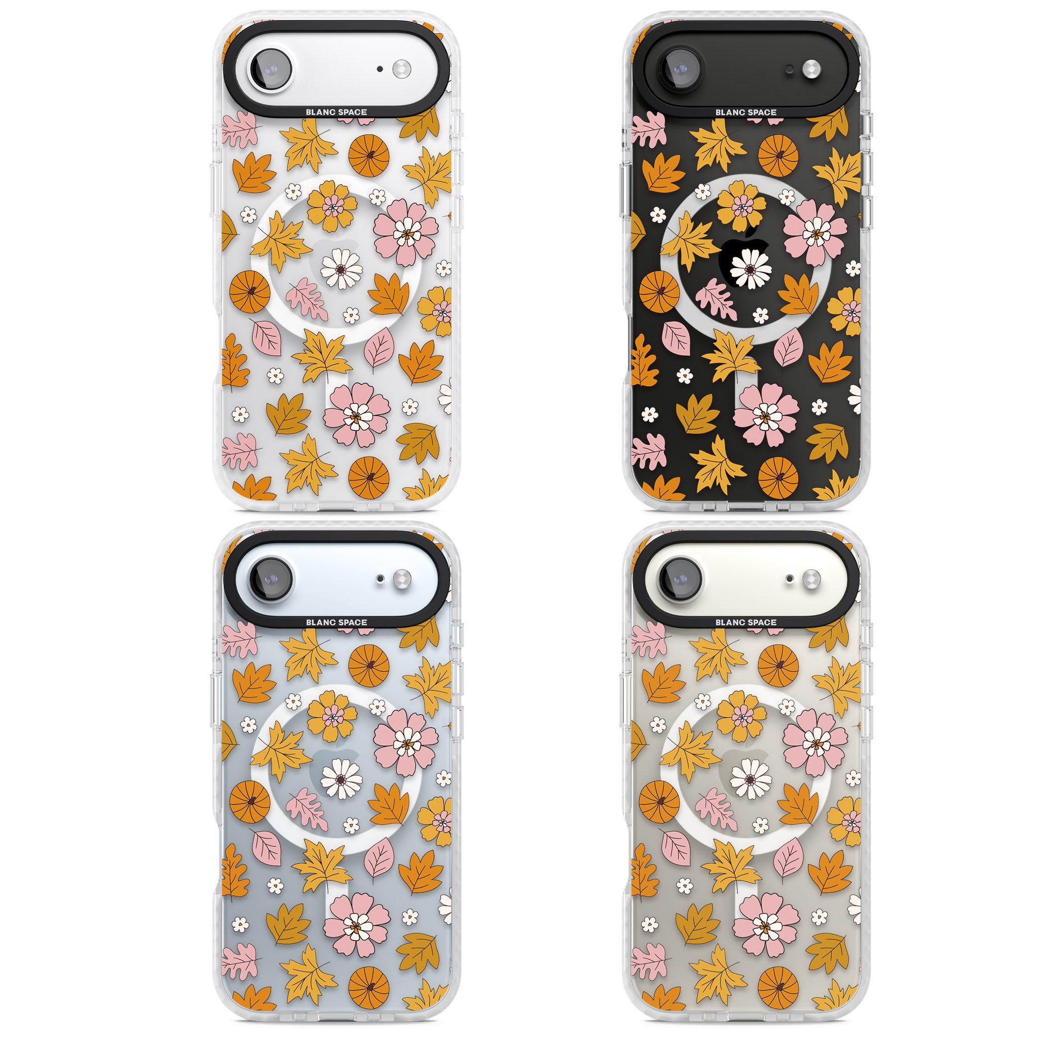 Autumn Leaves And Flowers iPhone 17 Air Impact Pro Clear Phone Case APT Impact Protection