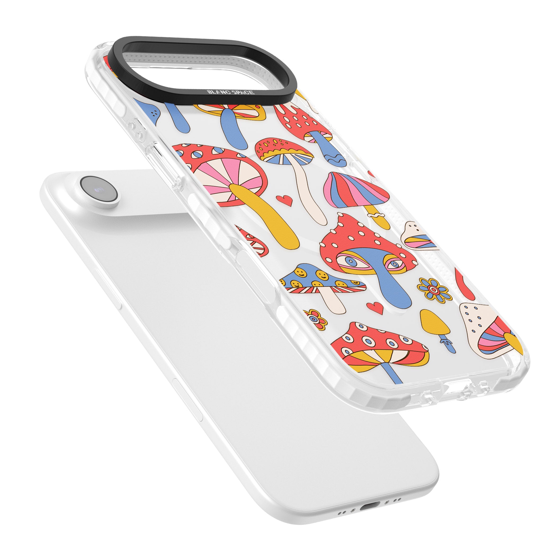 Vibrant Shrooms iPhone 17 Air Impact Pro Clear Phone Case Colours