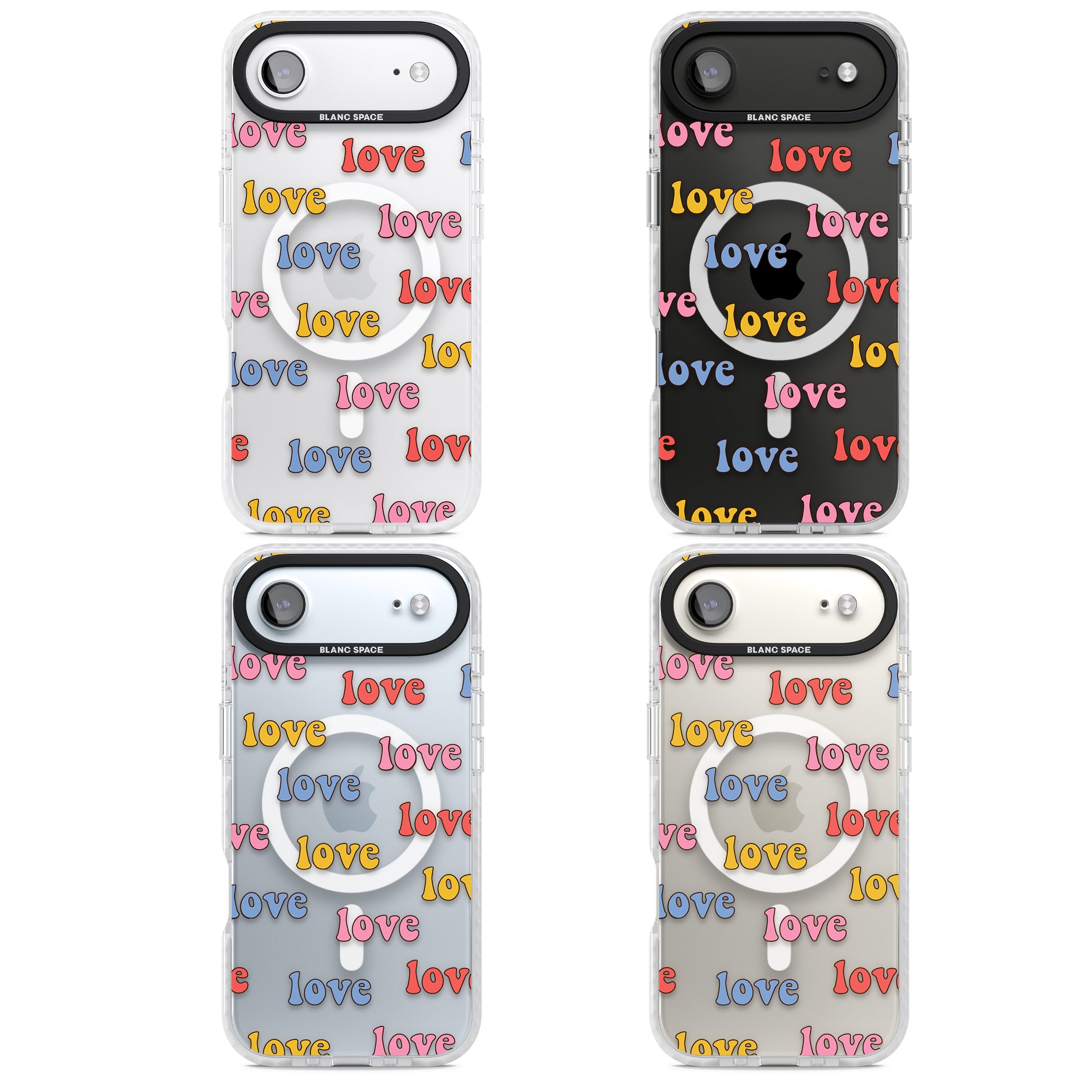 Love Pattern iPhone 17 Air Impact Pro Clear Phone Case APT Impact Protection