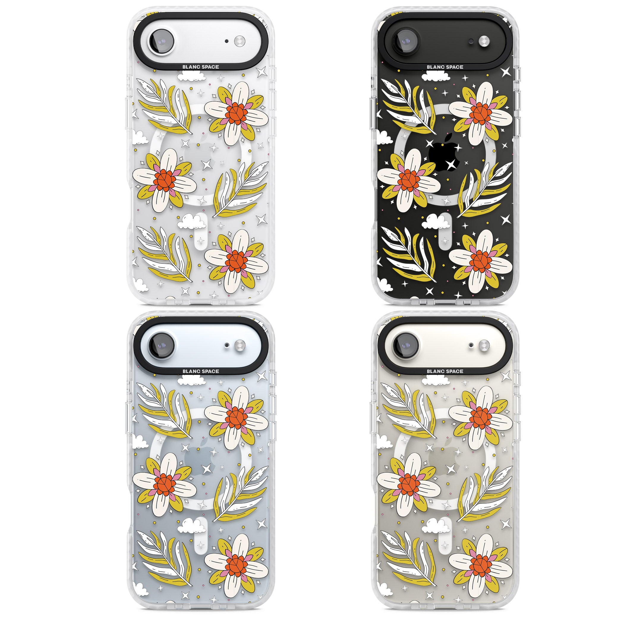 Boho Celestial Floral Dream iPhone 17 Air Impact Pro Clear Phone Case APT Impact Protection